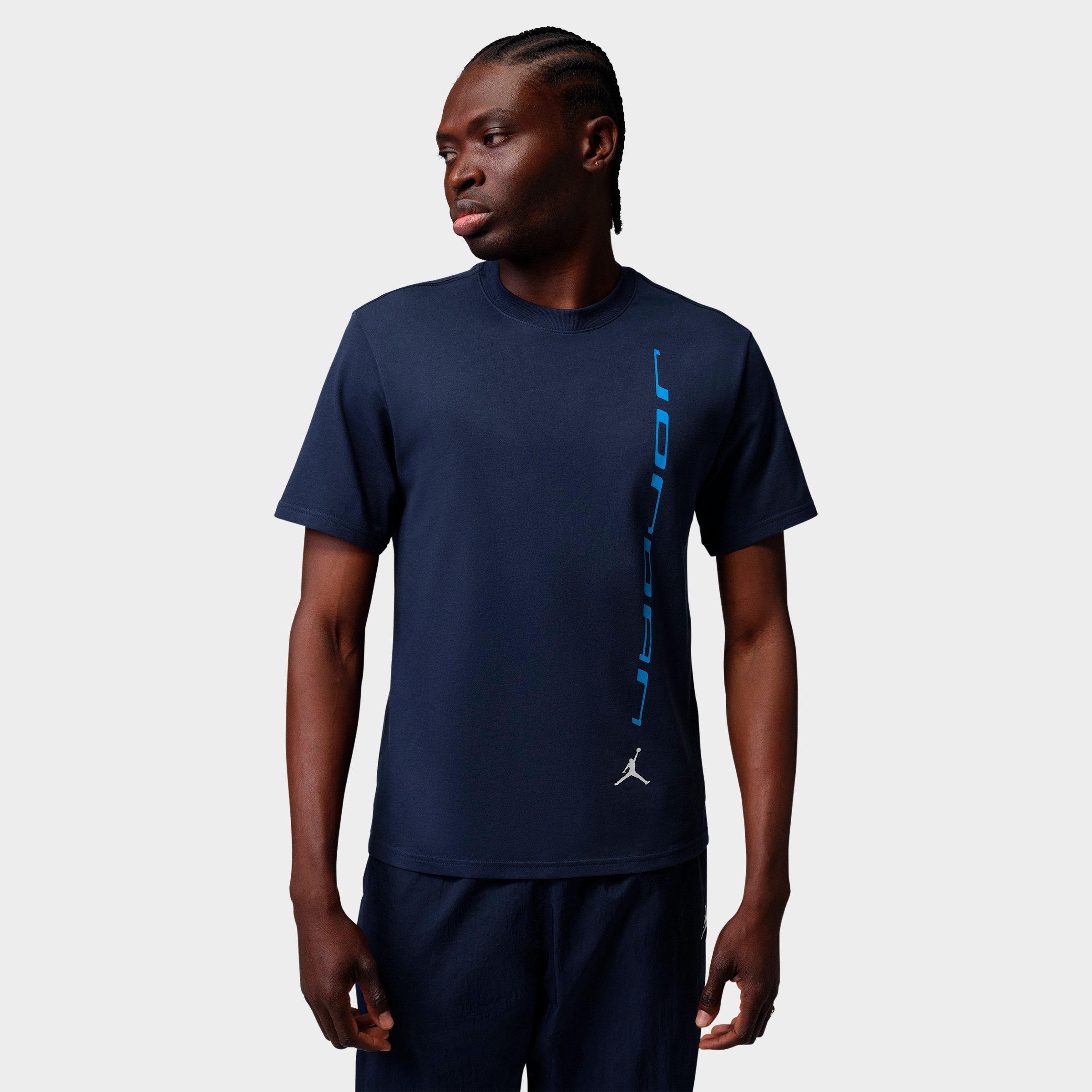 Jordan Men's Sport Dri-FIT T-Shirt in Midnight Navy/University Blue/White Size: 2XL