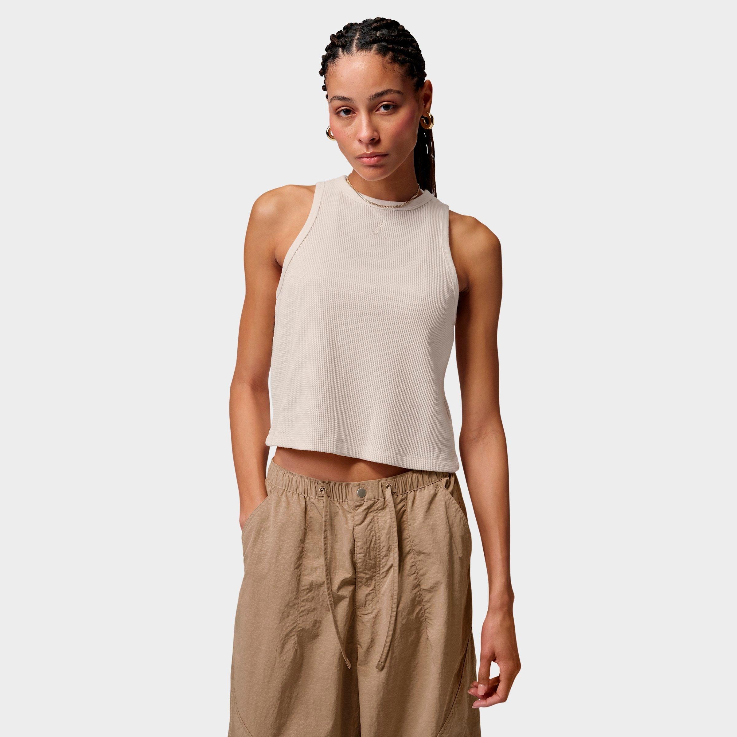 Nike Women's Jordan Flight Waffle Tank Top in Pale Ivory/Pale Ivory Size: Small