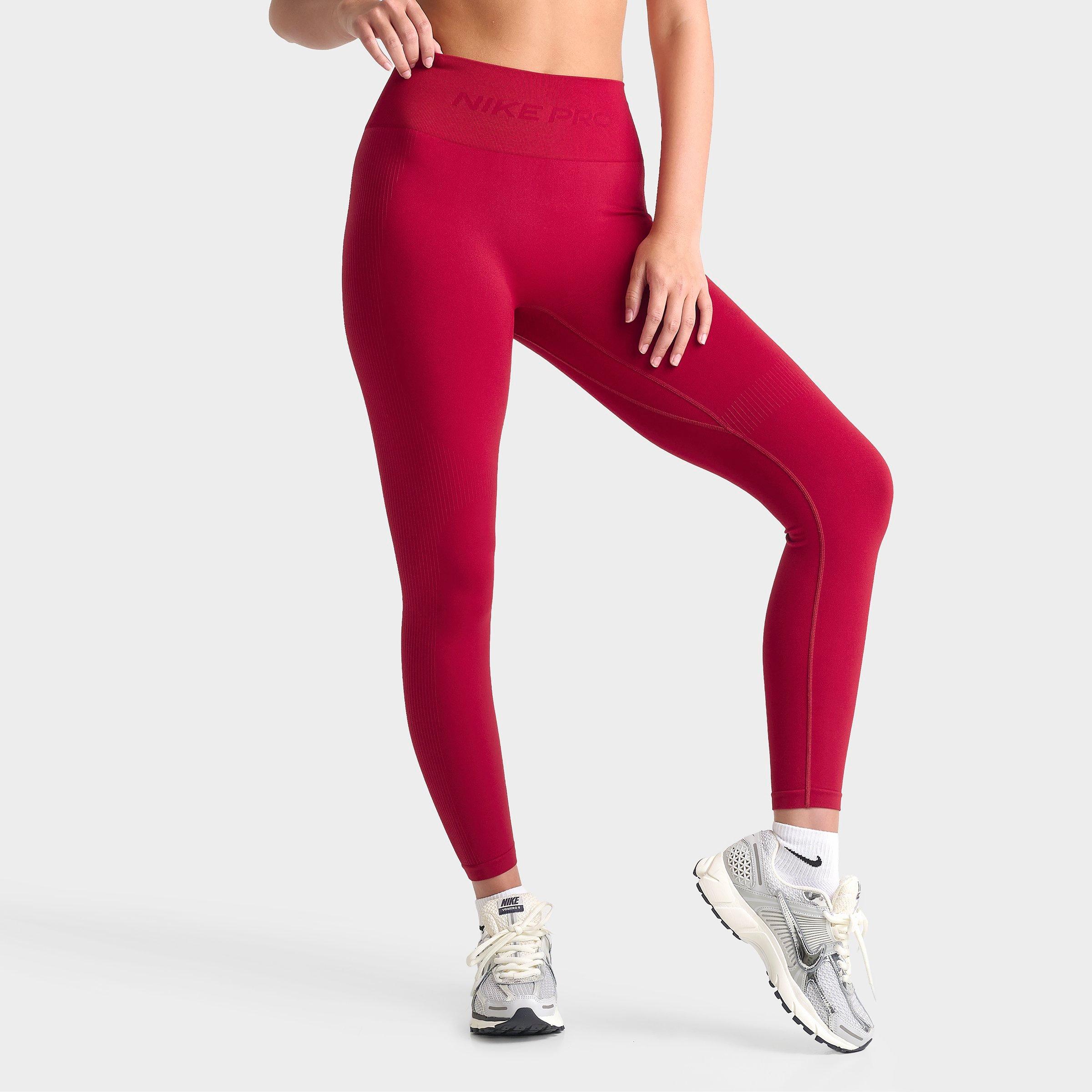Nike Women's Pro Seamless High-Waisted 7/8 Leggings in Tough Red Size: XS
