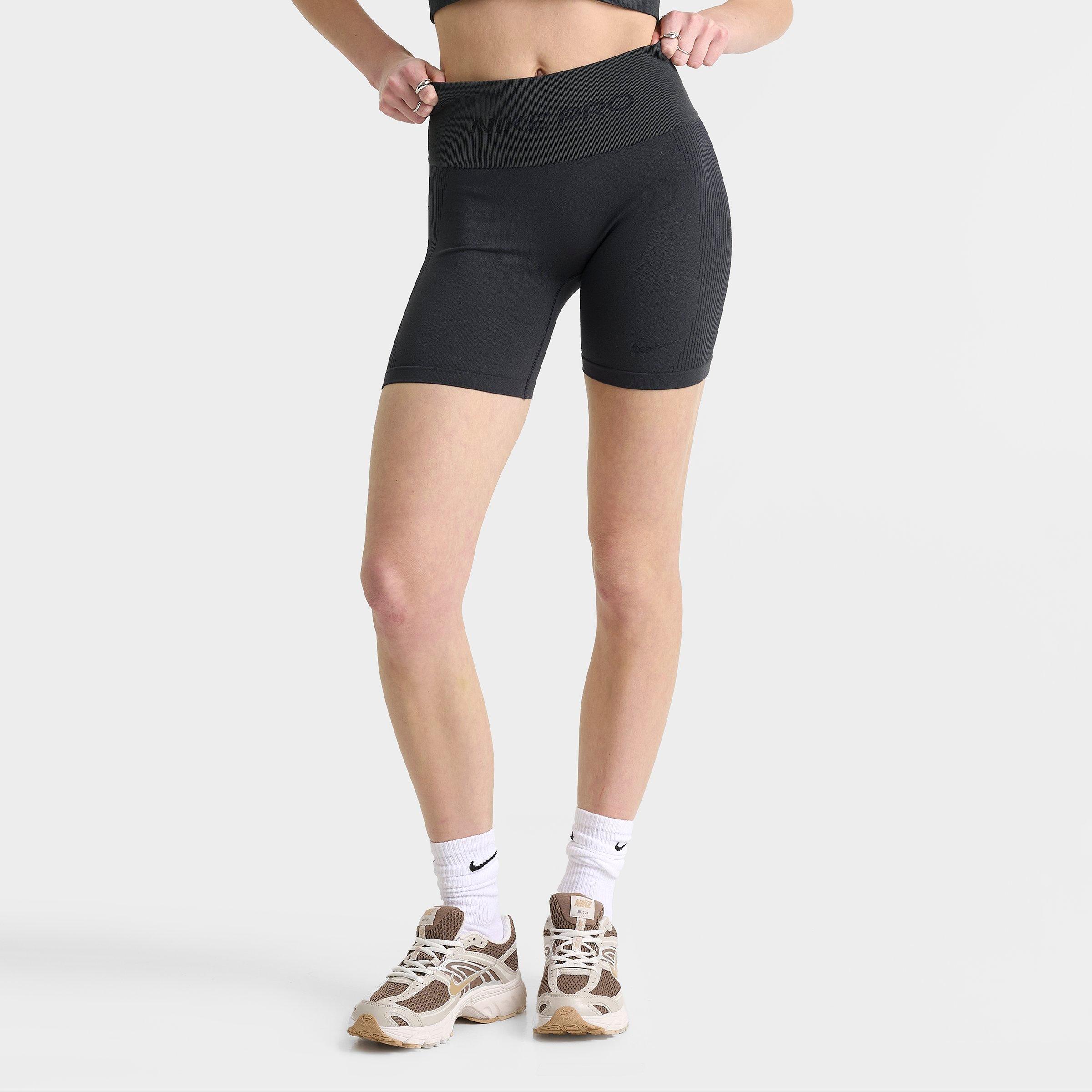 Nike Women's Pro Seamless Dri-FIT High-Waisted 5" Biker Shorts in Dark Smoke Grey Size: Large