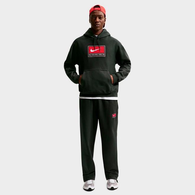 Men's Nike Solo Swoosh Chenille Patch Fleece Pullover Hoodie