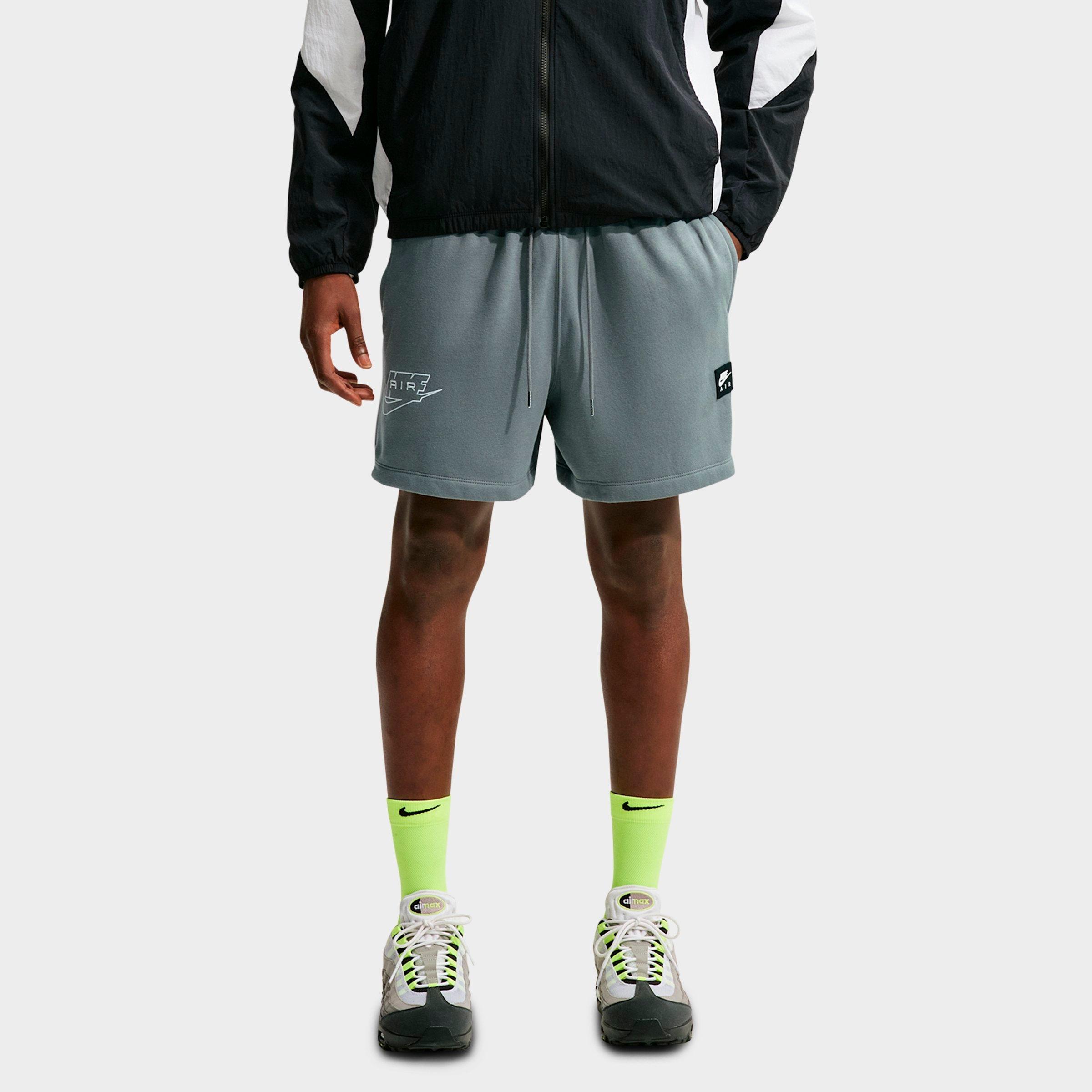 Nike Men's Air Fleece Shorts in Smoke Grey/White/White Size: 2XL