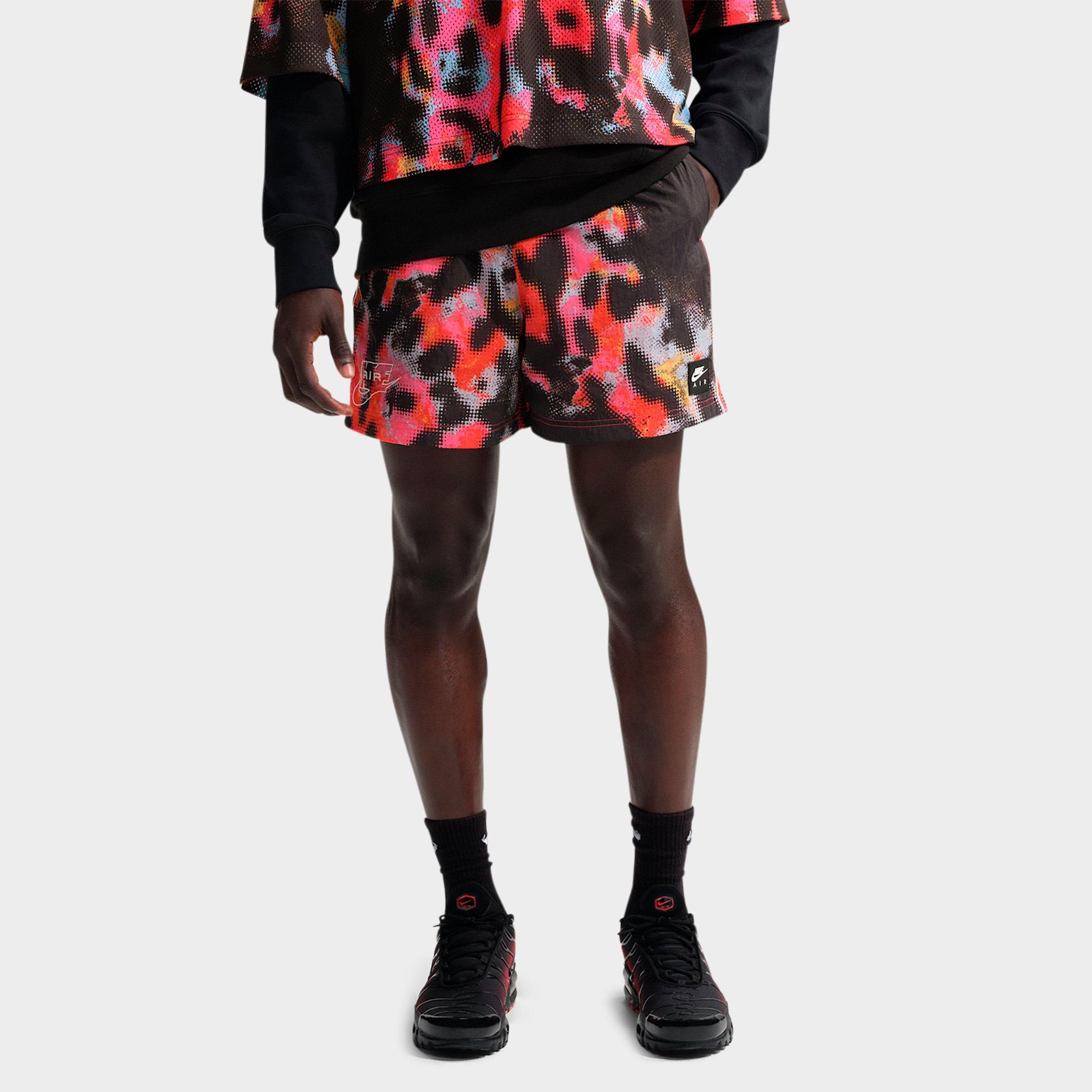 Nike Men's Air Printed Woven Shorts in Light Crimson/White Size: XS