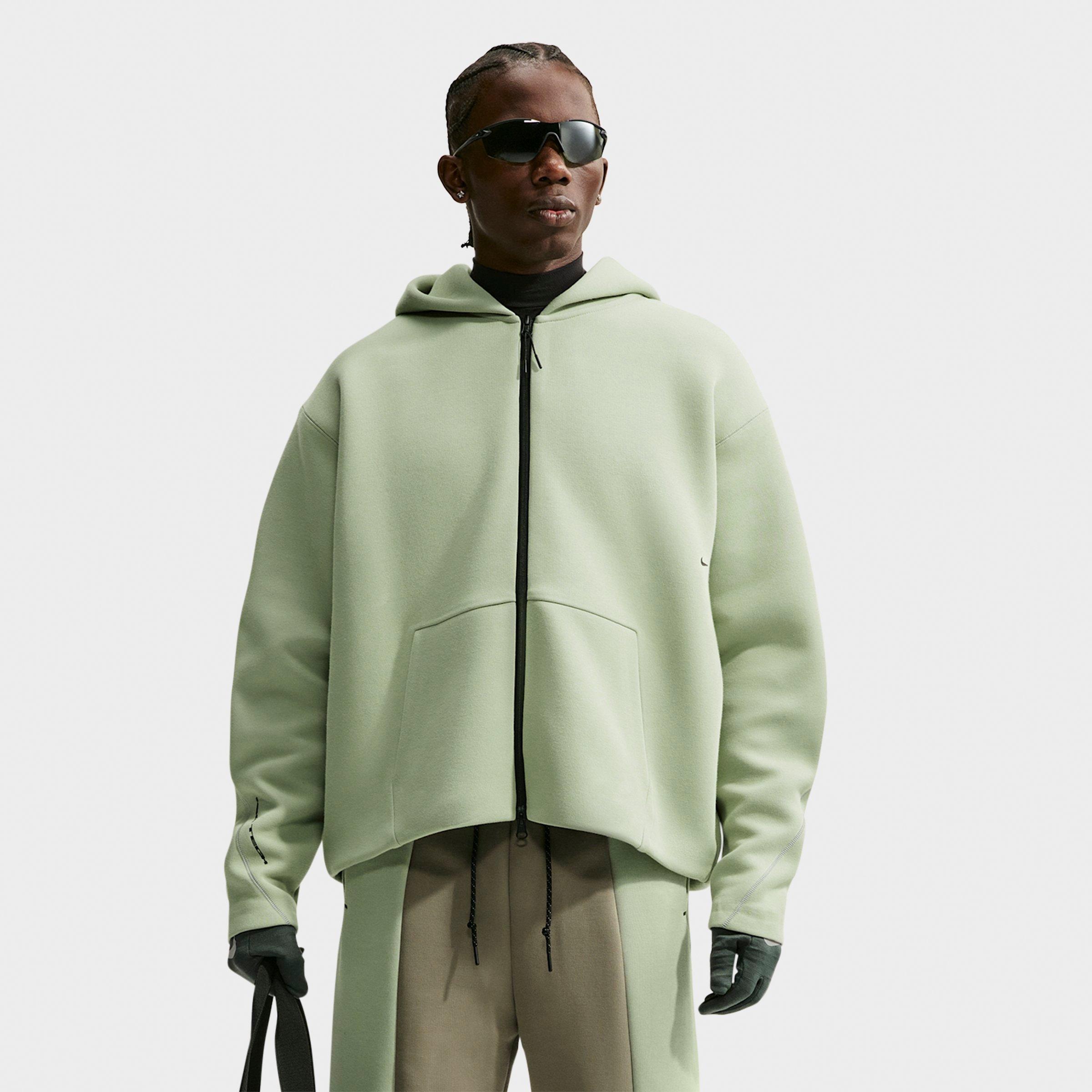 Nike Men's Tech Fleece Ergo Full-Zip Hoodie in Jade Horizon/Black Size: 2XL