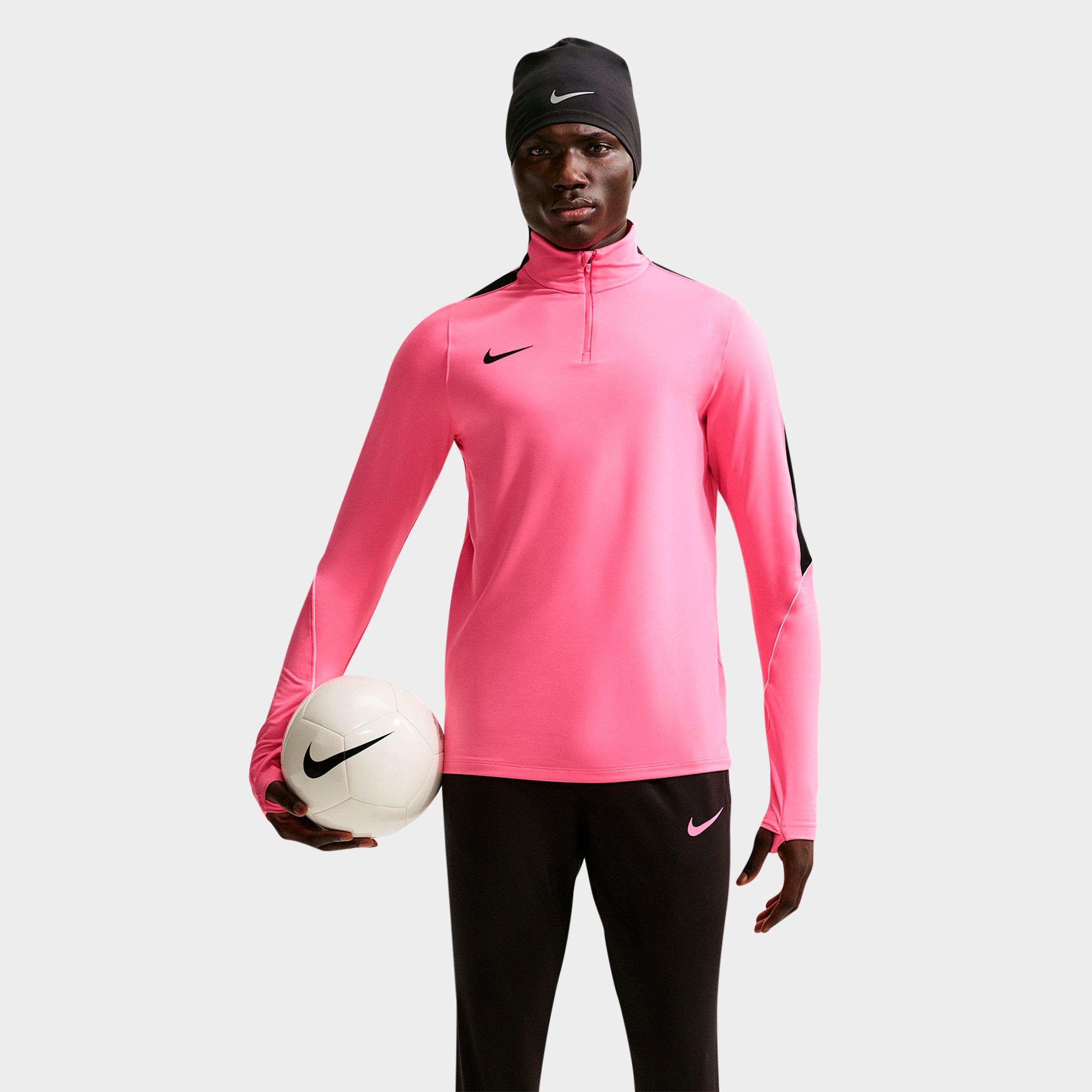 Nike Men's Strike Dri-FIT Soccer Drill Top in Pinksicle/Black Size: Small