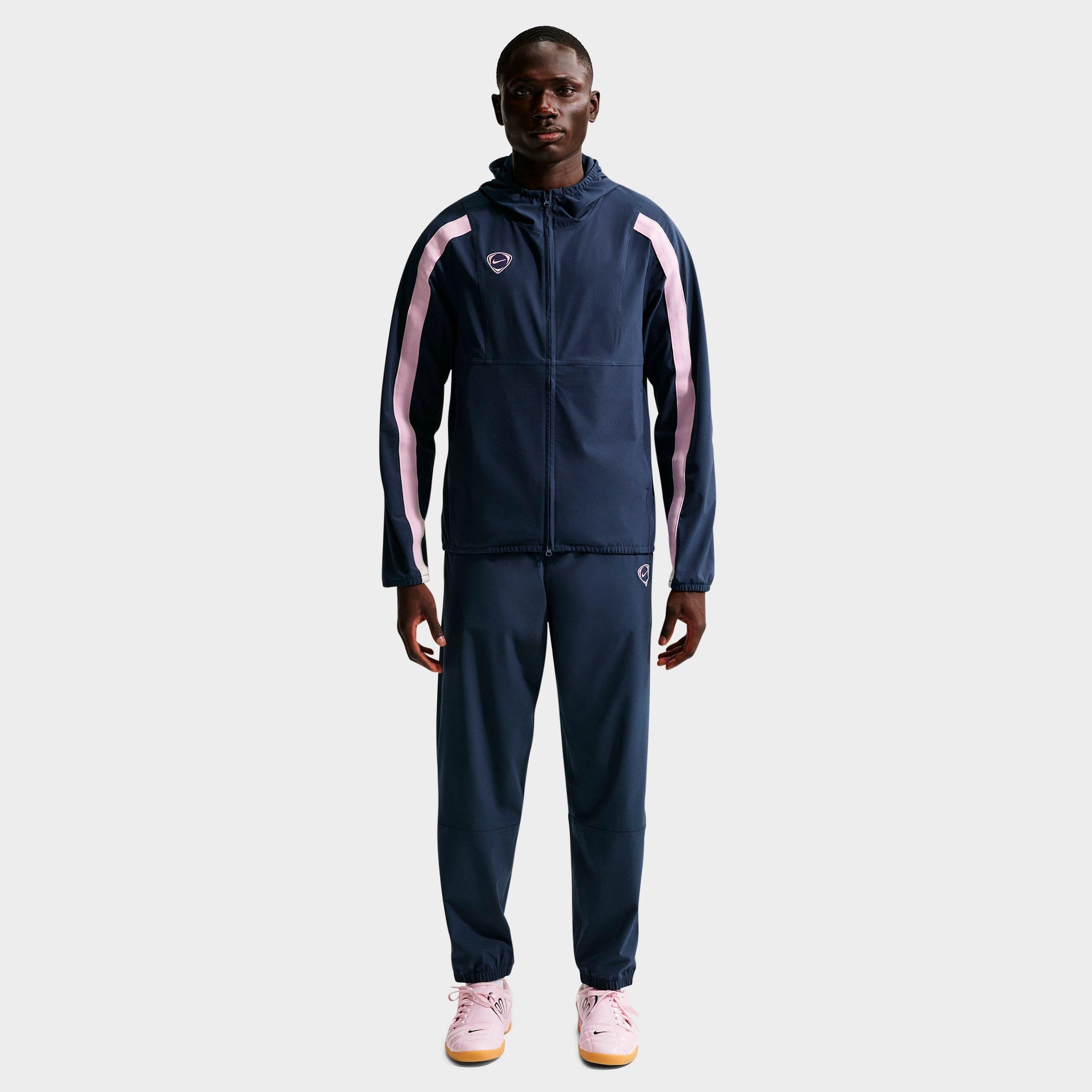 Nike Men's Energy Repel Soccer Woven Jacket in Midnight Navy/Midnight Navy/Pink Foam Size: XL