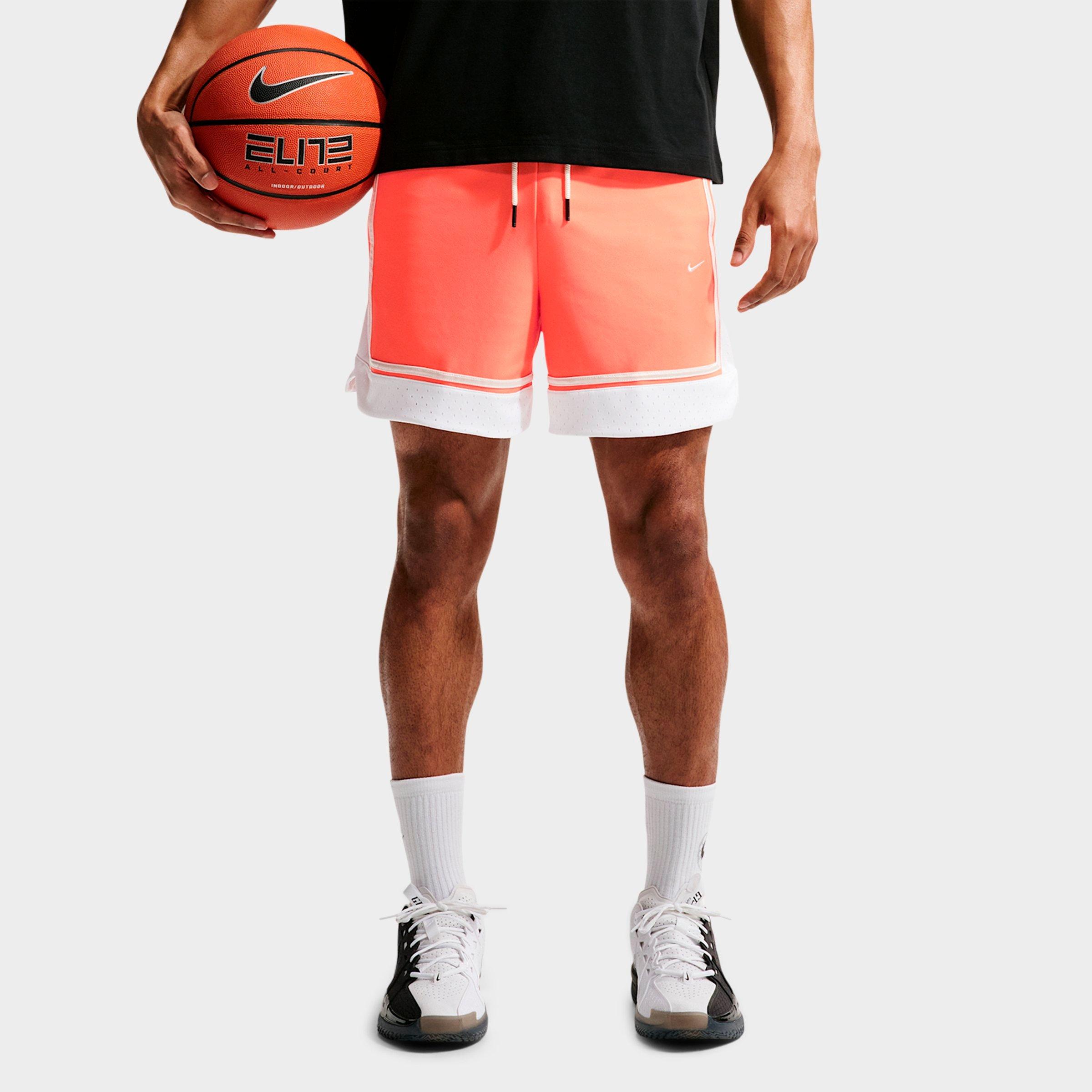 Nike Men's Standard Issue 6" Basketball Shorts in Turf Orange/White/Pale Ivory Size: XL