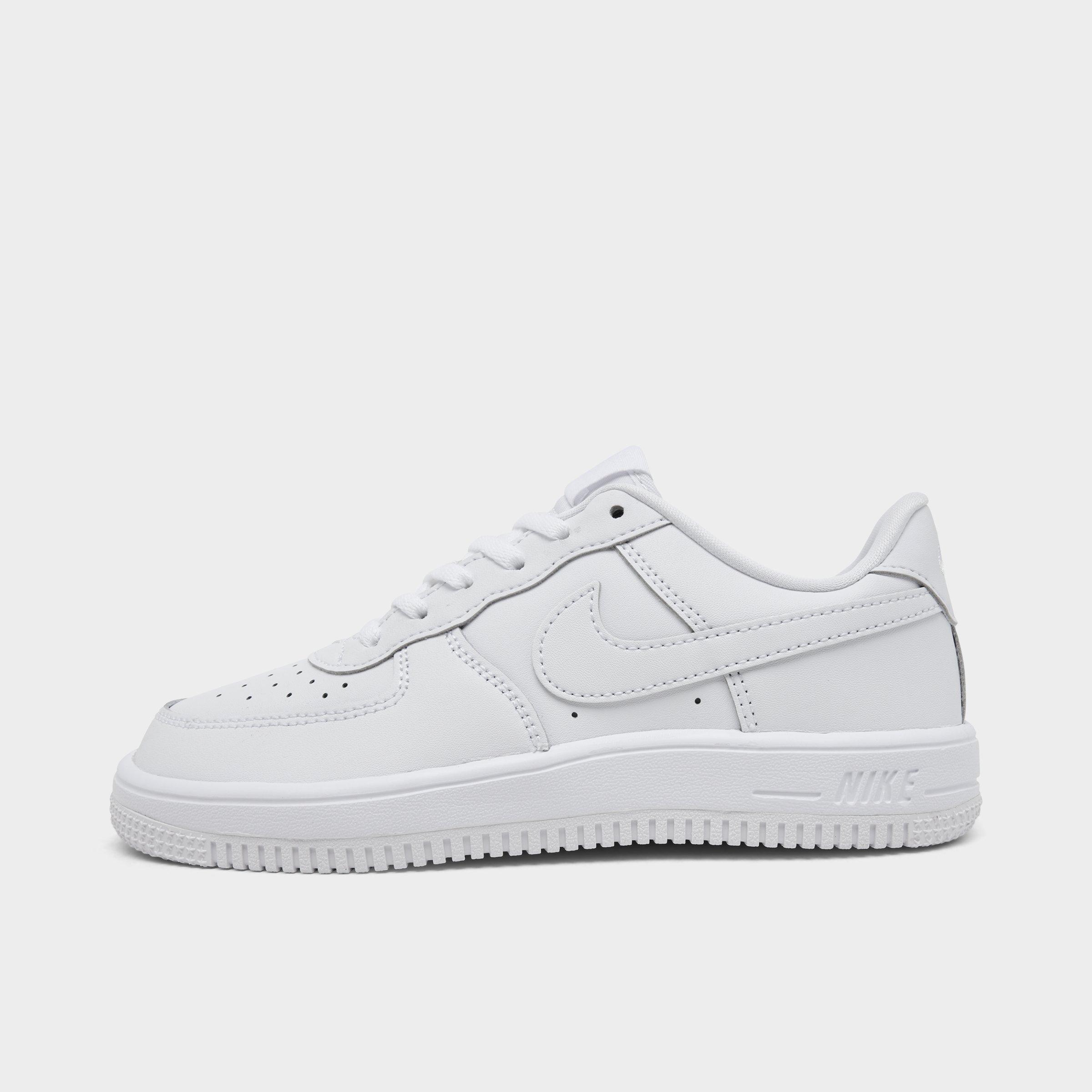 Nike Little Kids Force 1 Casual Shoes in White/White/White Size: 1.0