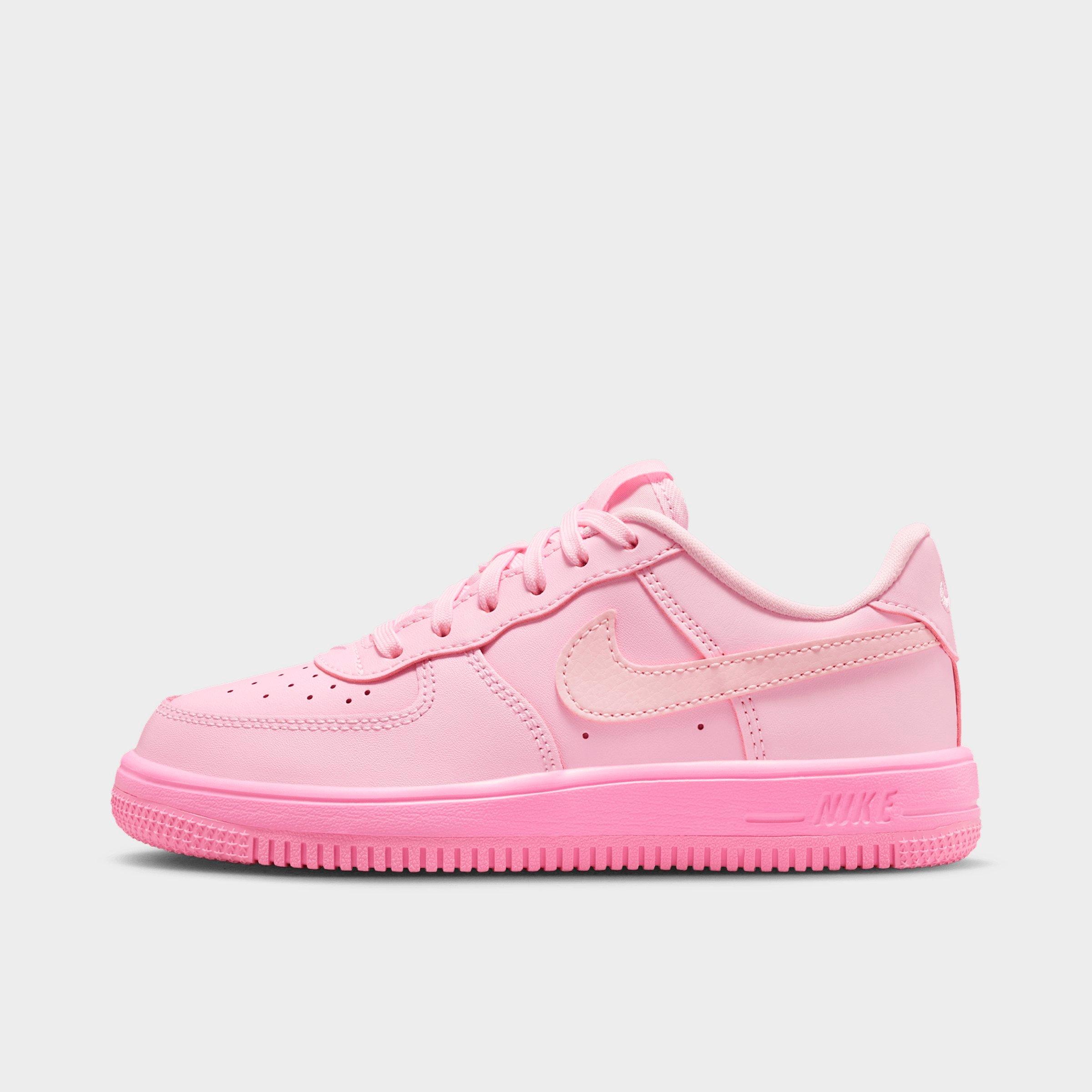Nike Little Kids Force 1 Casual Shoes in Pink Foam/Pink Rise Size: 10.5