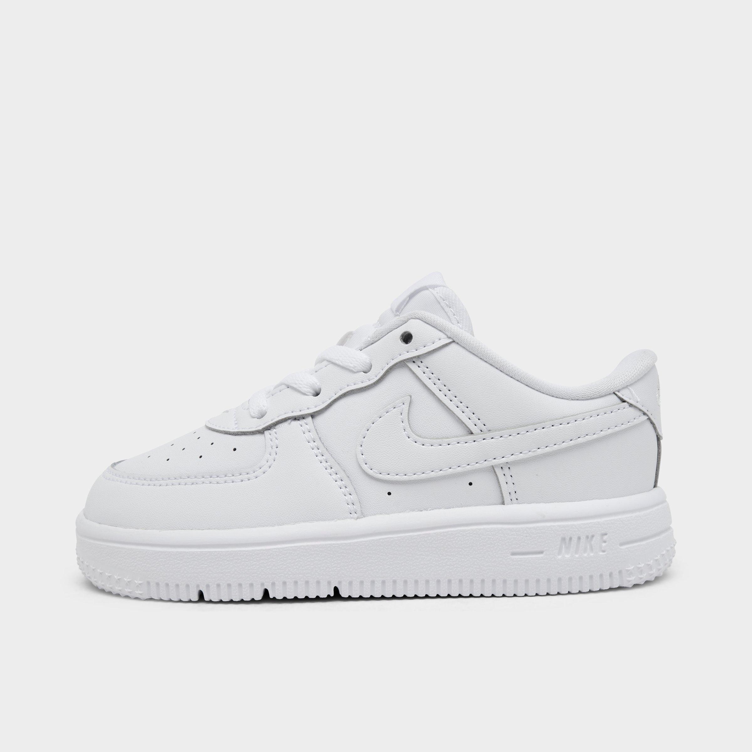 Nike Kids Toddler Force 1 Low Casual Shoes in White/White/White Size: 4.0