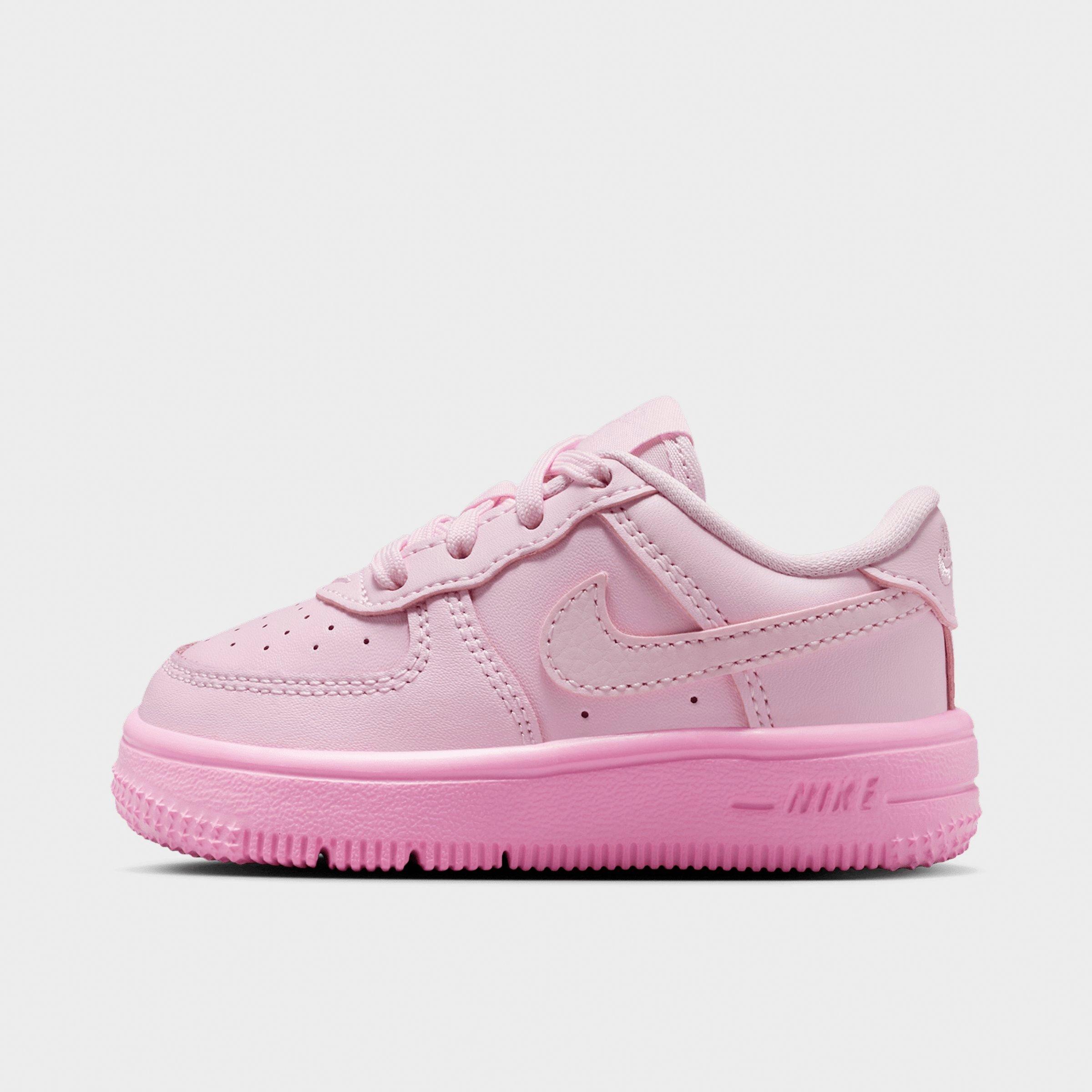 Nike Kids Toddler Force 1 Low Casual Shoes in Pink Foam/Pink Rise/Pink Foam Size: 7.0