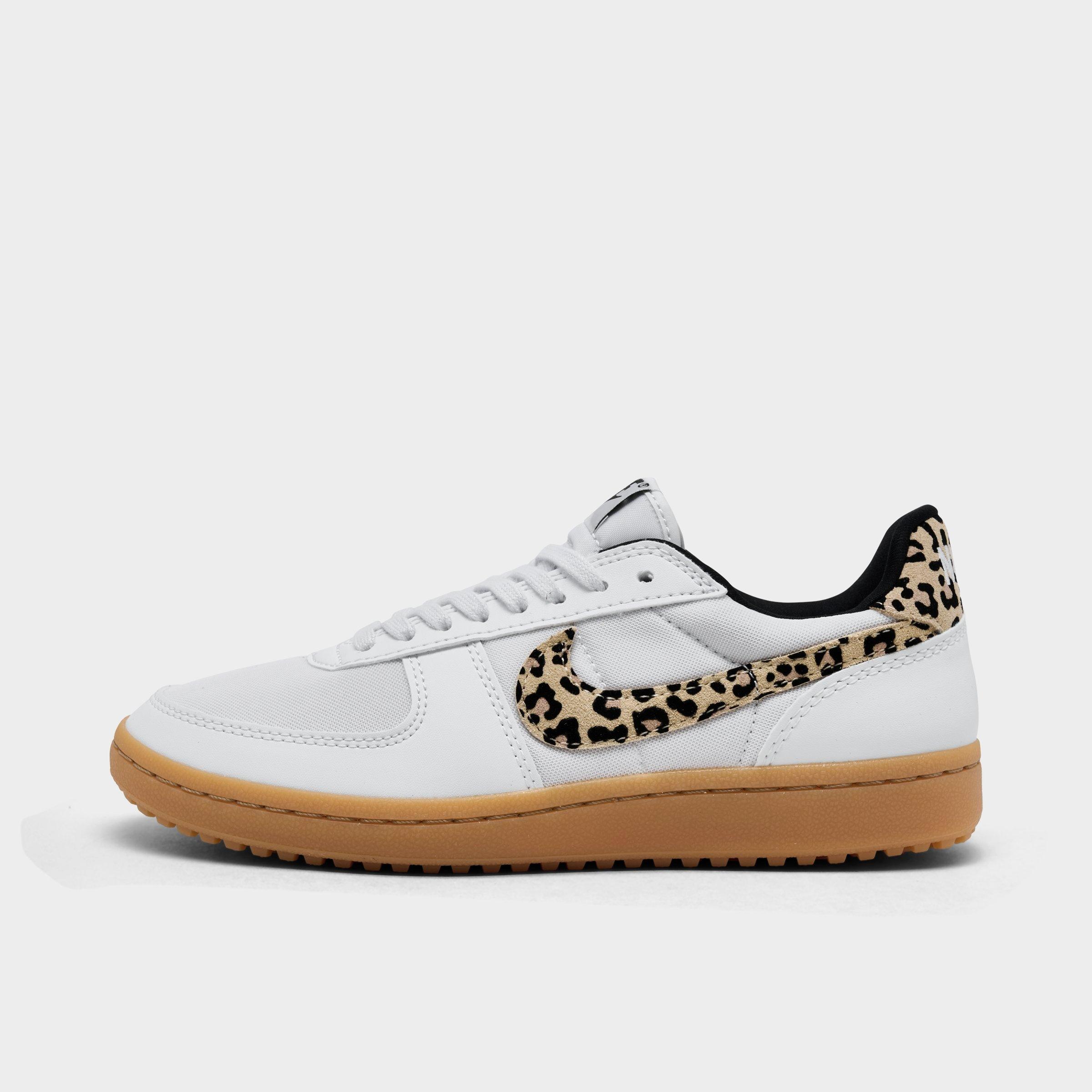 Nike Women's Field General SE Casual Shoes in White/Animal Print/Off White Size 6.5 Leather/Canvas