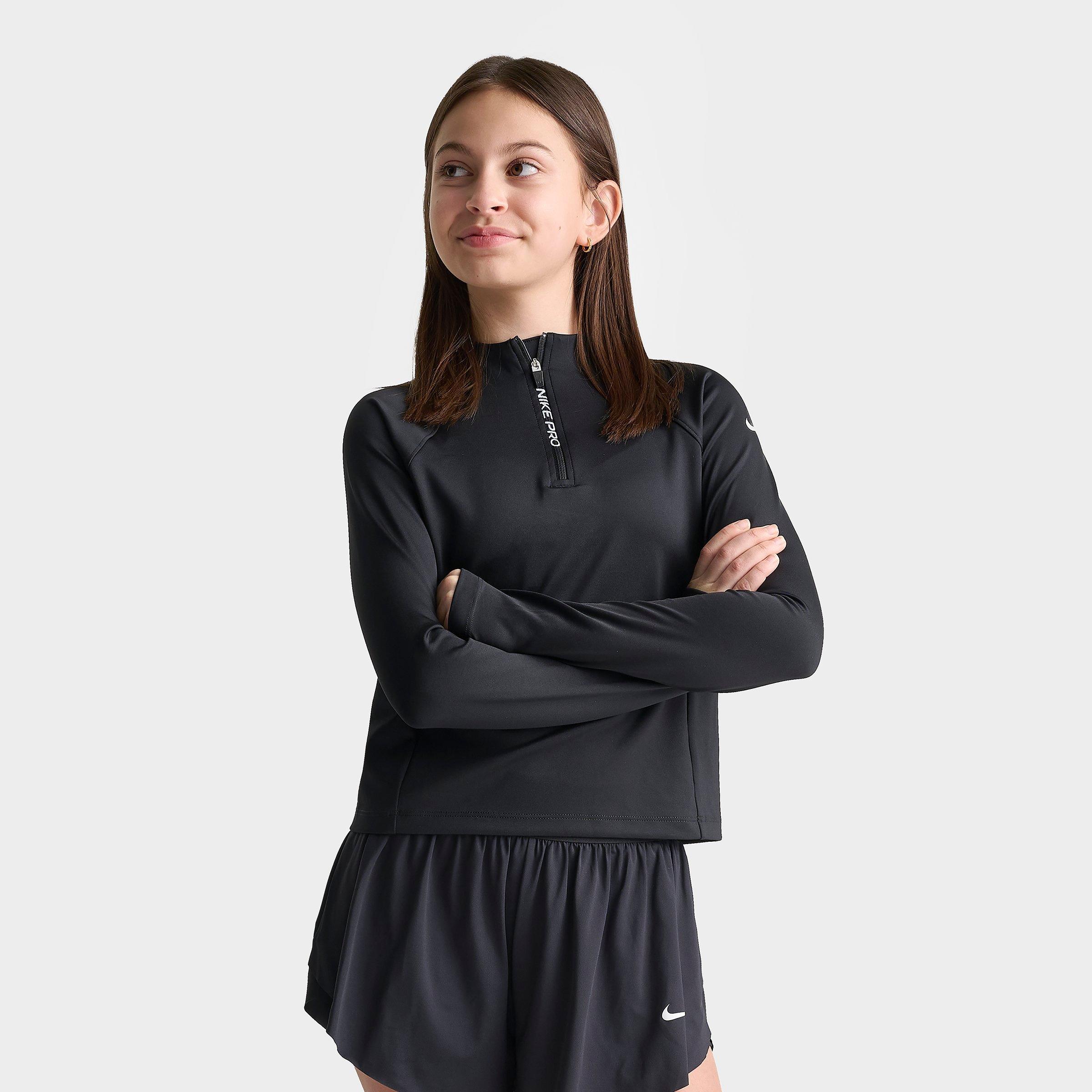 Nike Big Kids Girls' Pro Dri-FIT Long Sleeve Half-Zip Training Top
