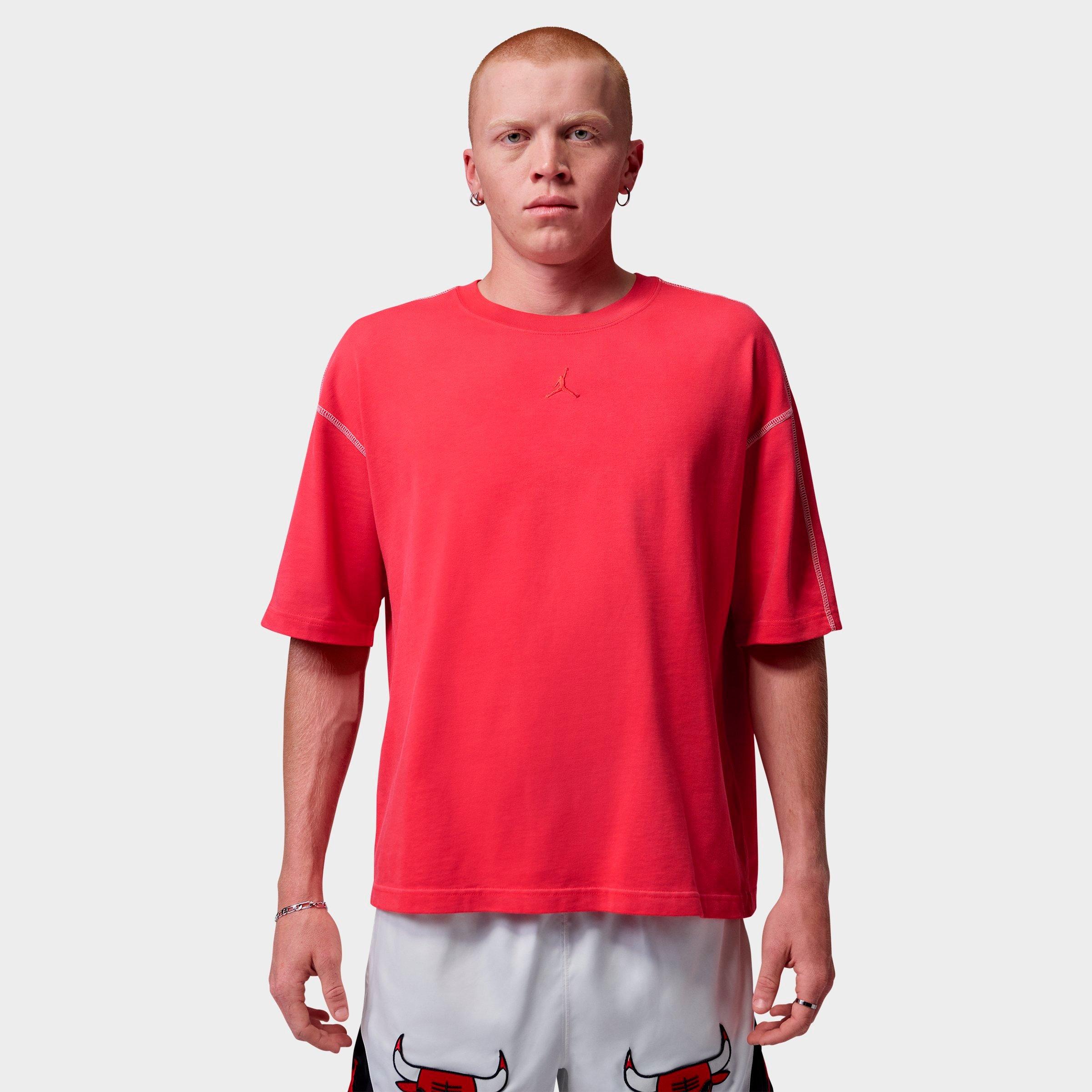Jordan Men's Flight Heavyweight Washed T-Shirt in University Red/Sail/University Red Size: Large