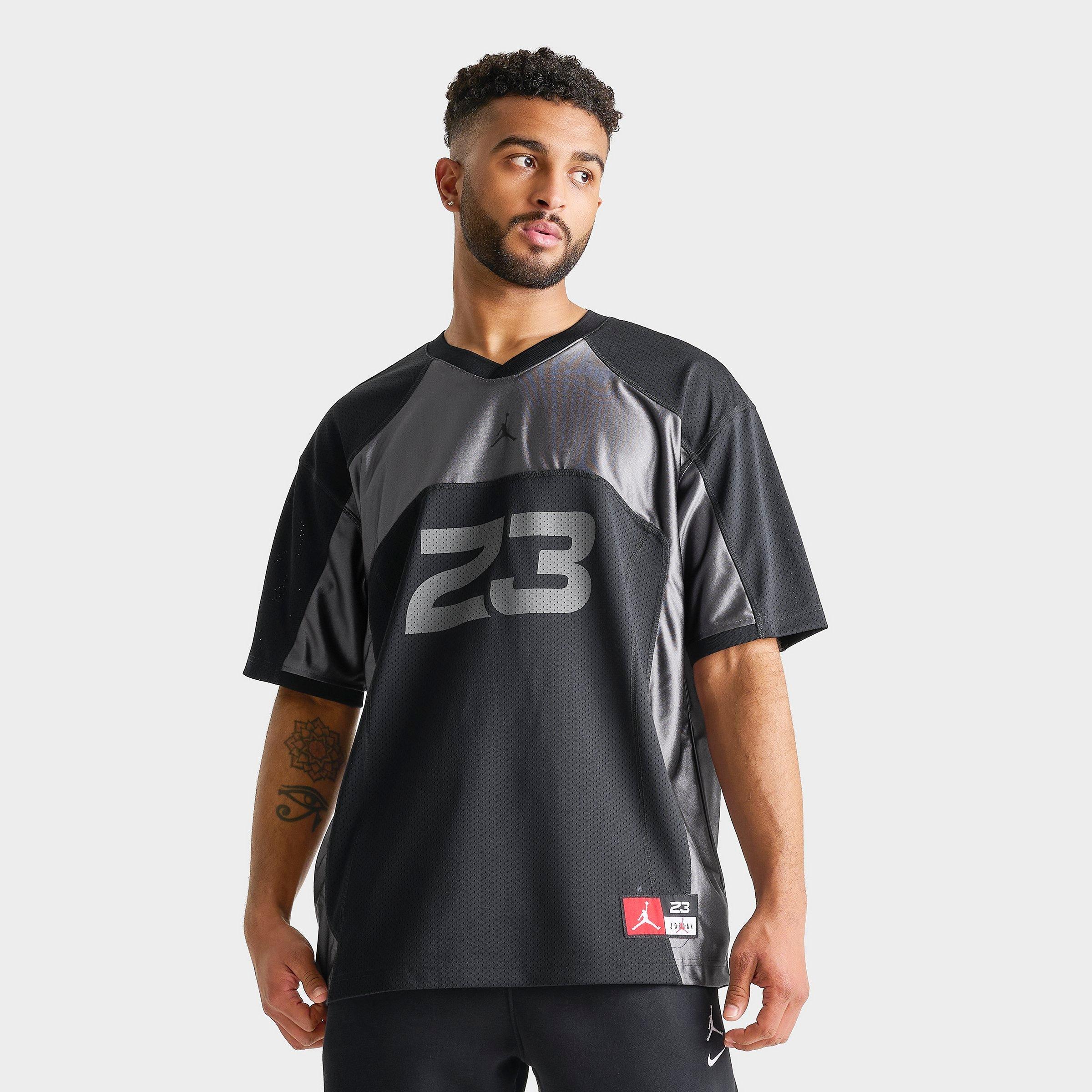 Jordan Men's Flight Football Jersey in Black/Iron Grey/Black Size: Small