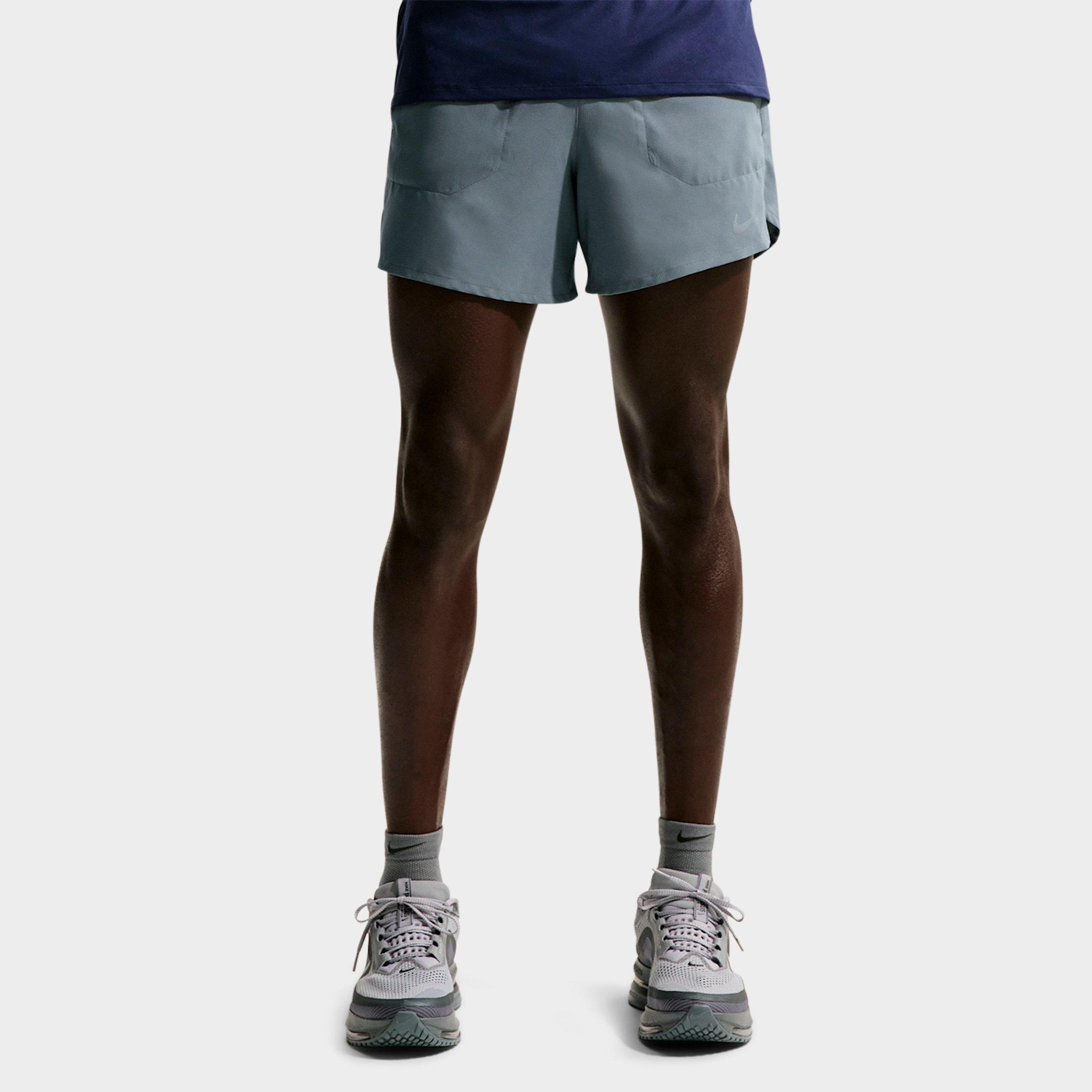 Nike Men's Stride Dri-FIT 2-in-1 5" Running Shorts in Smoke Grey Size: Small