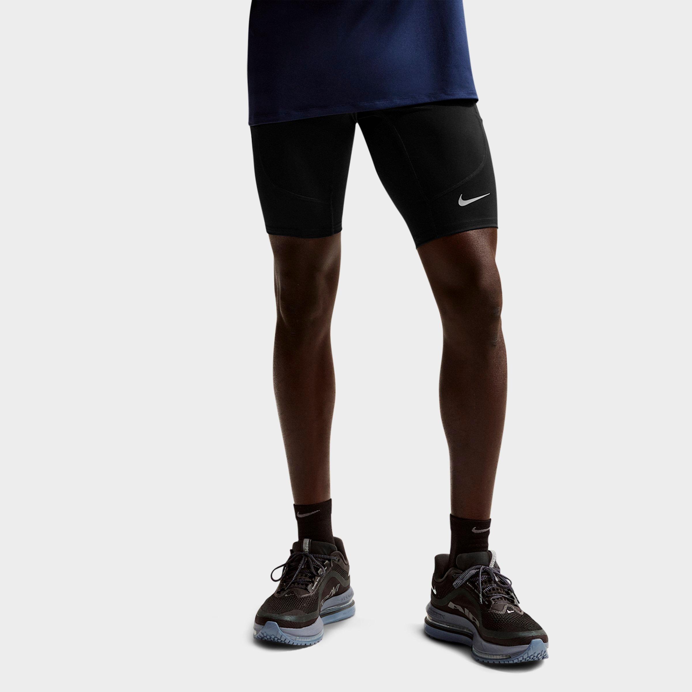 Nike Men's Stride Dri-FIT Half-Length Running Tights in Black Size: Small