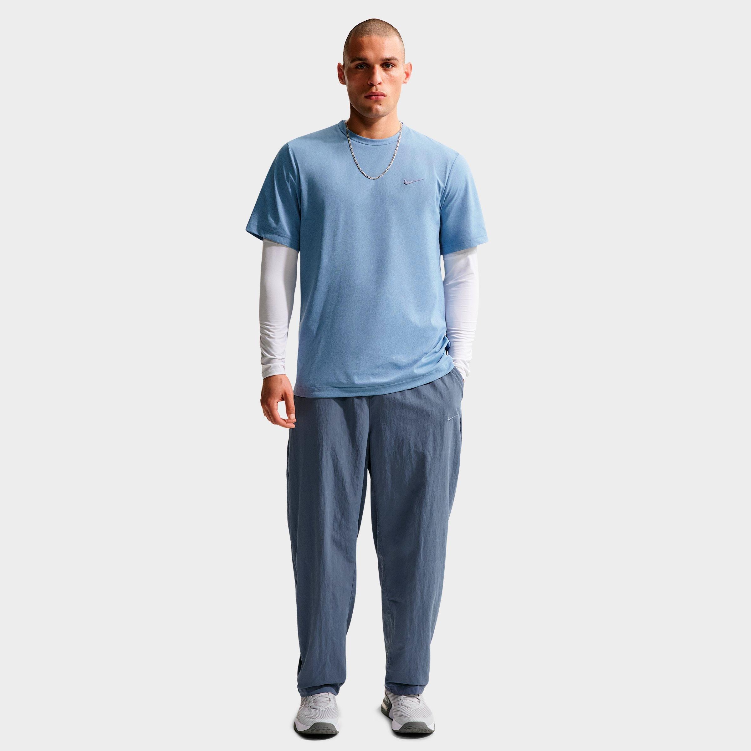 Nike Men's N. A.C. Dri-FIT Woven Training Pants in Diffused Blue/Pale Ivory/Diffused Blue Size: XS