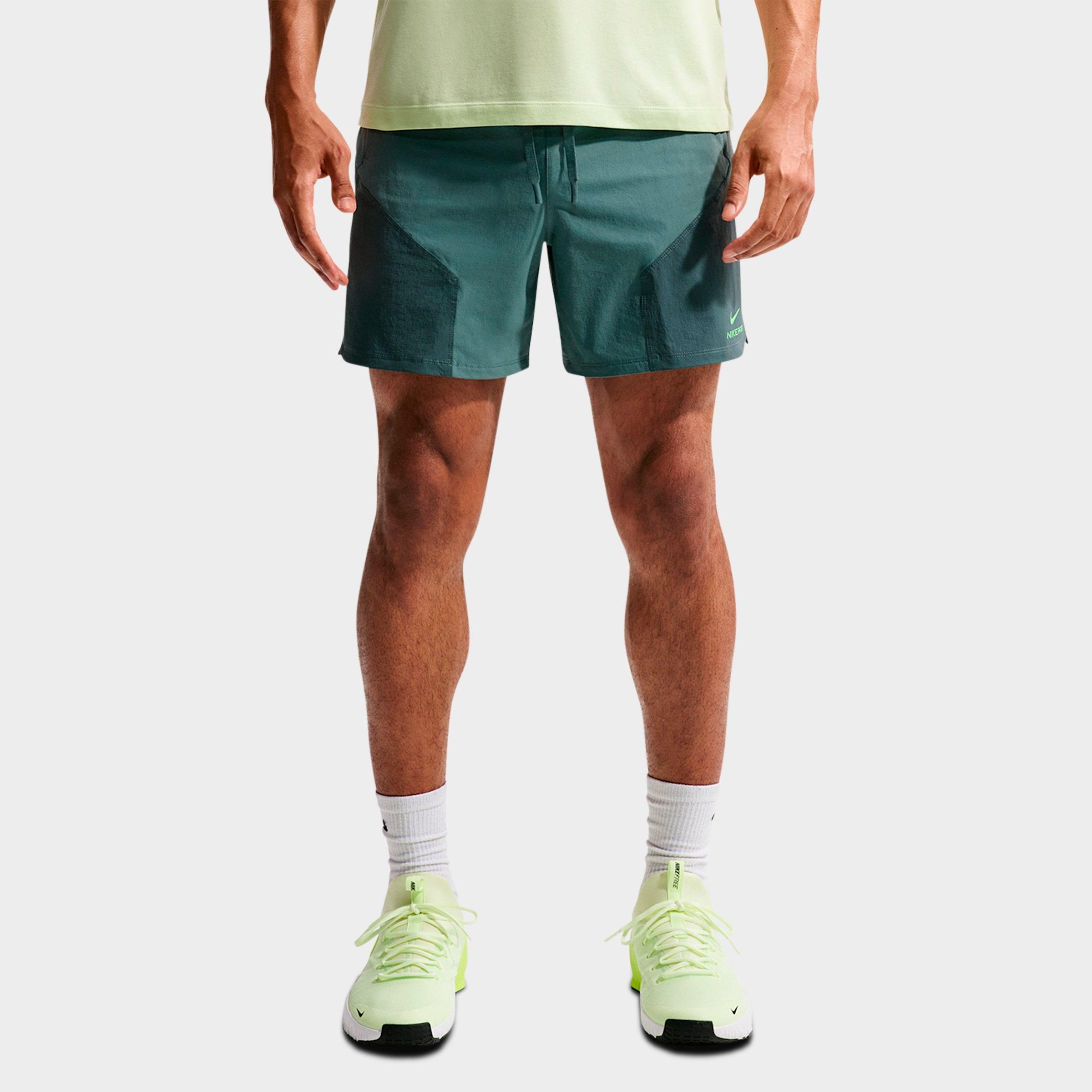 Nike Men's Pro Training Dri-FIT ADV 6" Shorts in Mineral Slate/Faded Spruce/Green Strike Size: Medium