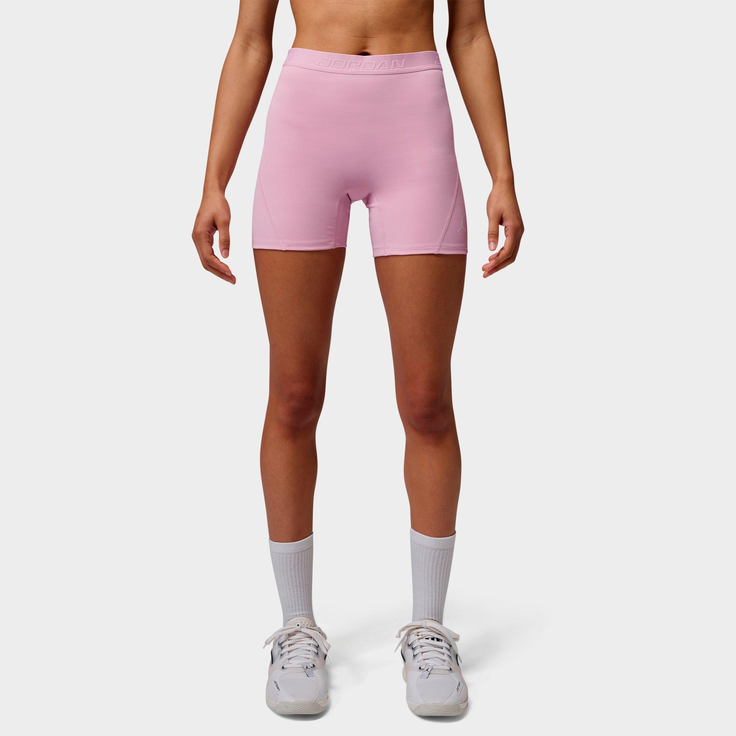 Nike Women's Jordan Sport Essentials Dri-FIT High-Waisted 5" Shorts in Iced Carmine/White Size: Large
