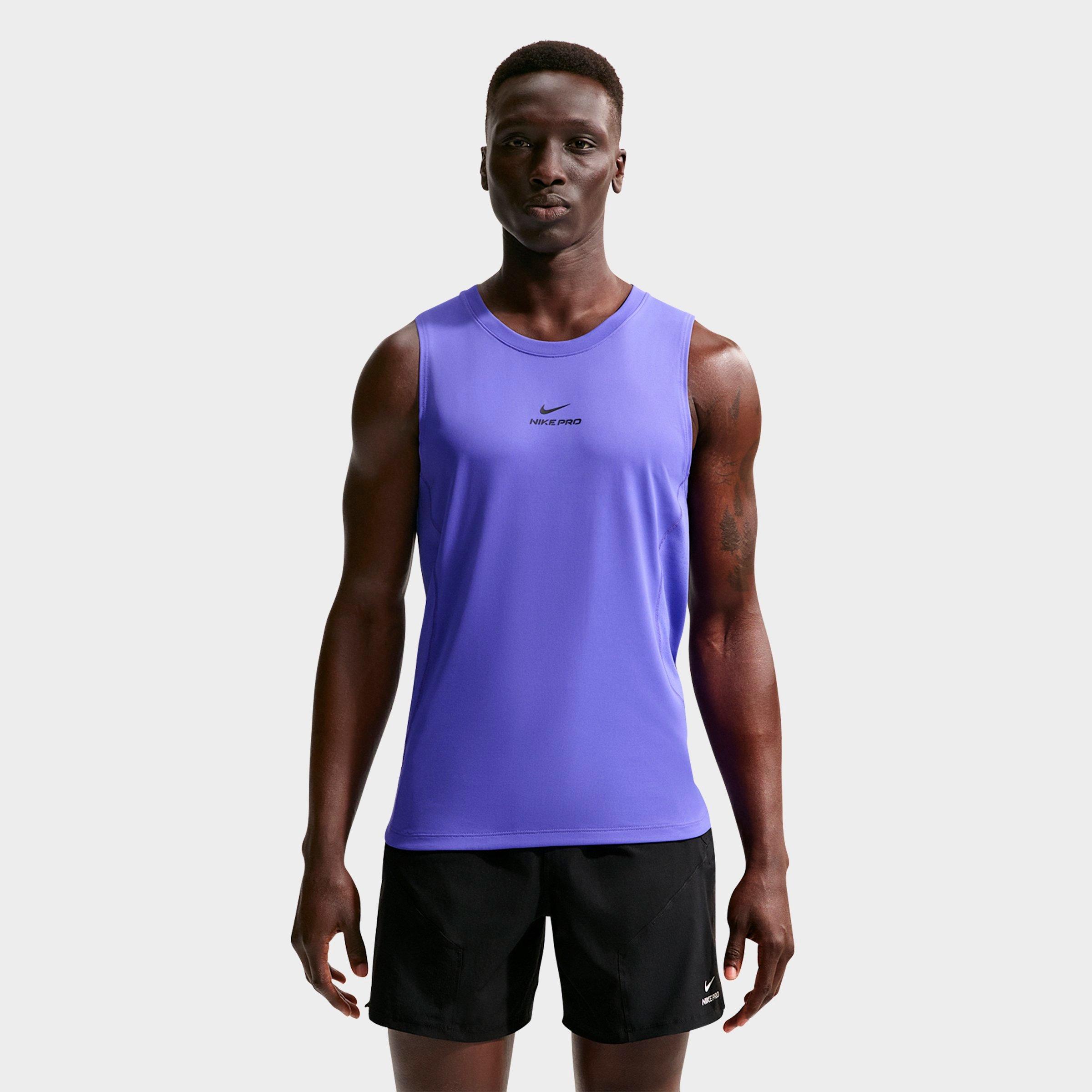 Nike Men's Pro Dri-FIT Training Tank Top in Persian Violet/Black Size: XL