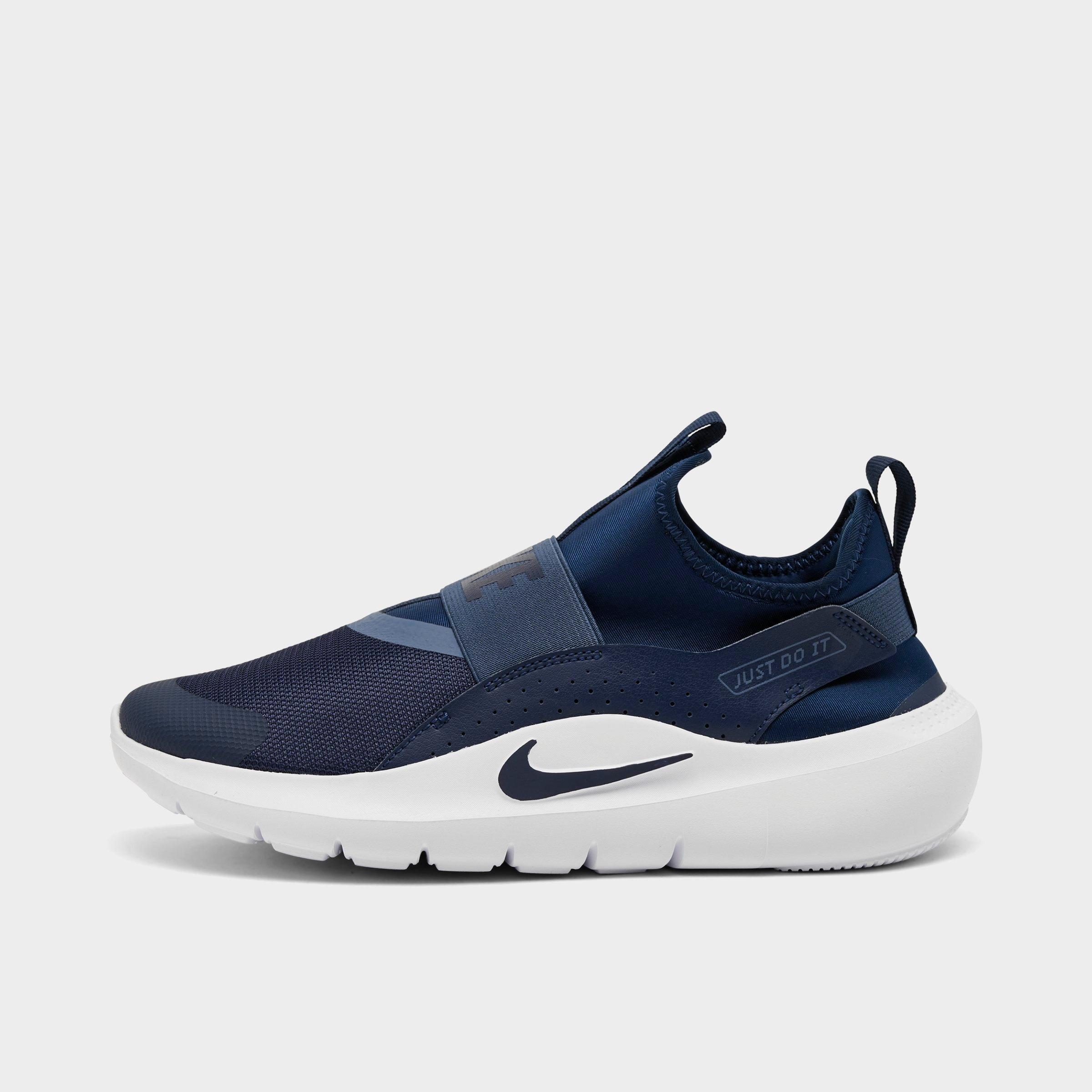 Nike Big Kids Flex Runner 4 Running Shoes in Midnight Navy/Blue Void/Black Size: 3.5