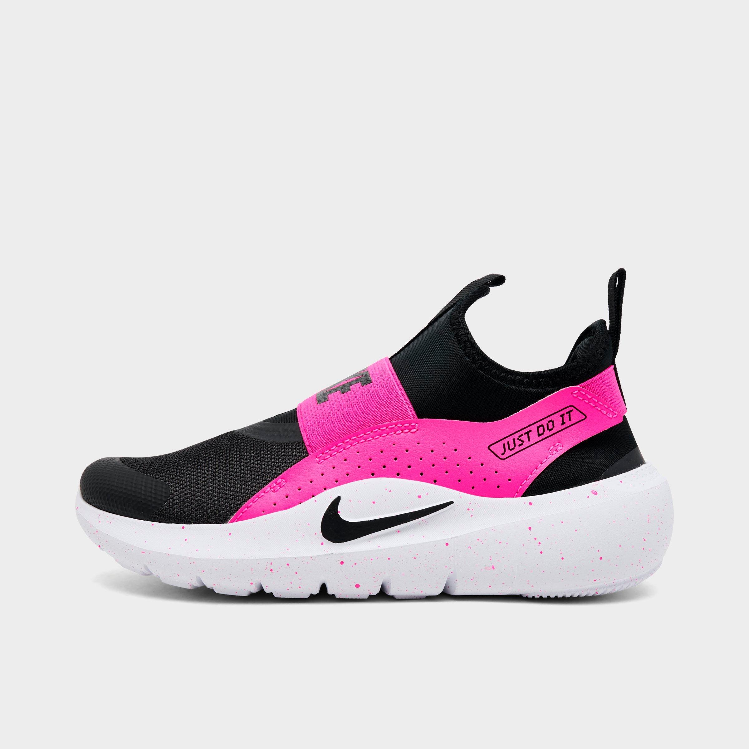 Nike Little Kids Flex Runner 4 Running Shoes in Laser Fuchsia/Black/White Size: 1.0