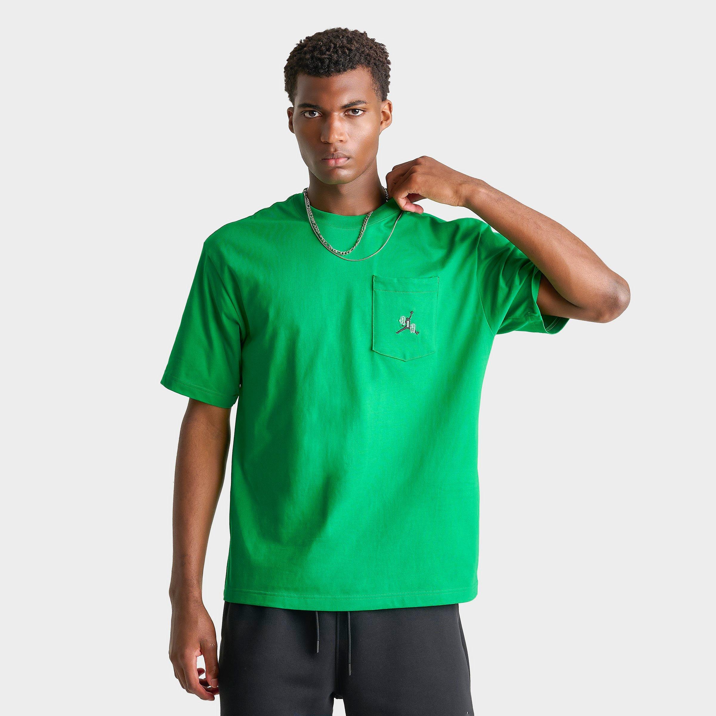 Jordan Men's Jumpman Air Pocket T-Shirt in Lucky Green/Black Size: Medium
