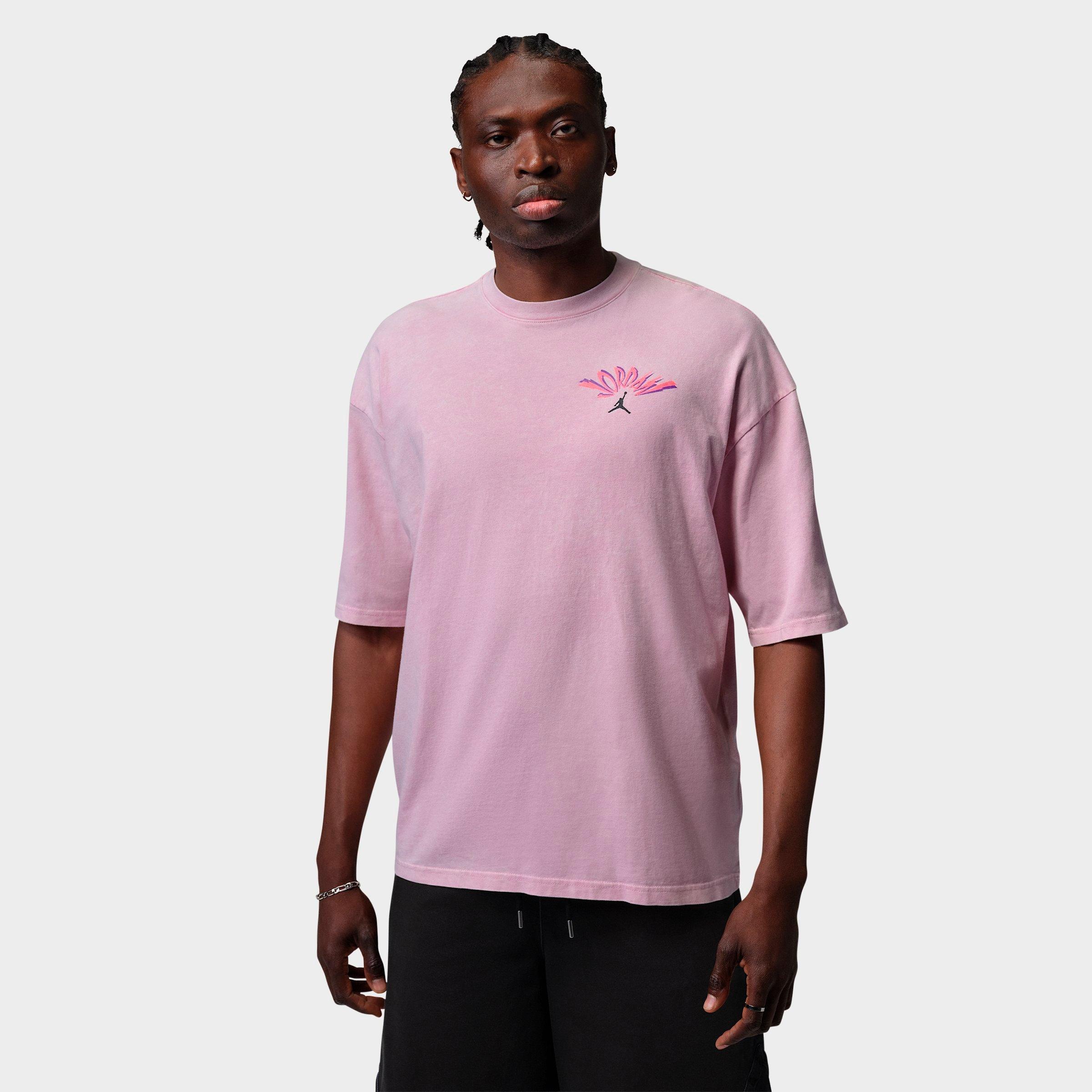 Jordan Men's Flight Retro Illustration Graphic T-Shirt in Iced Carmine/Black Size: Medium