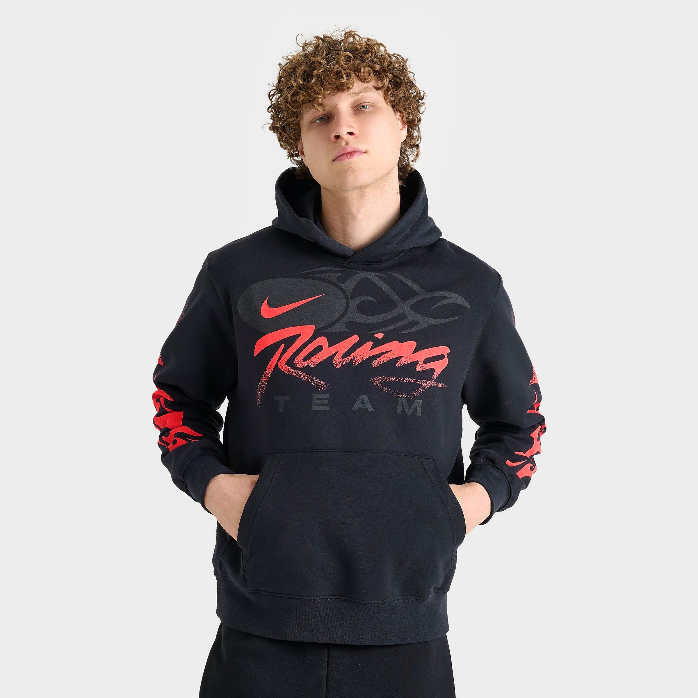 Nike Men's Sportswear Club Racing Team Pullover Hoodie in Black Size: Small