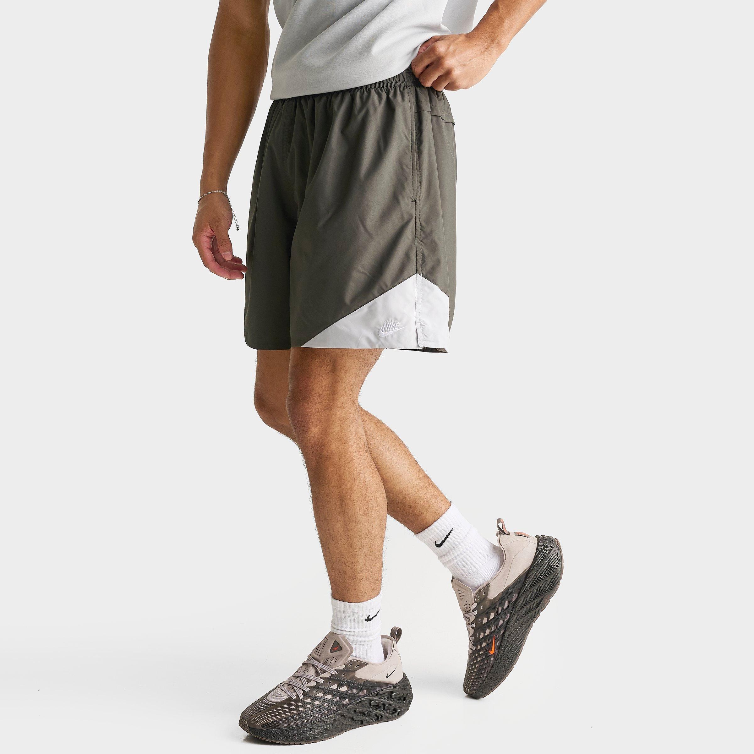 Nike Men's Windrunner Lightweight Woven Shorts in Newsprint/Grey Fog/White Size: Medium