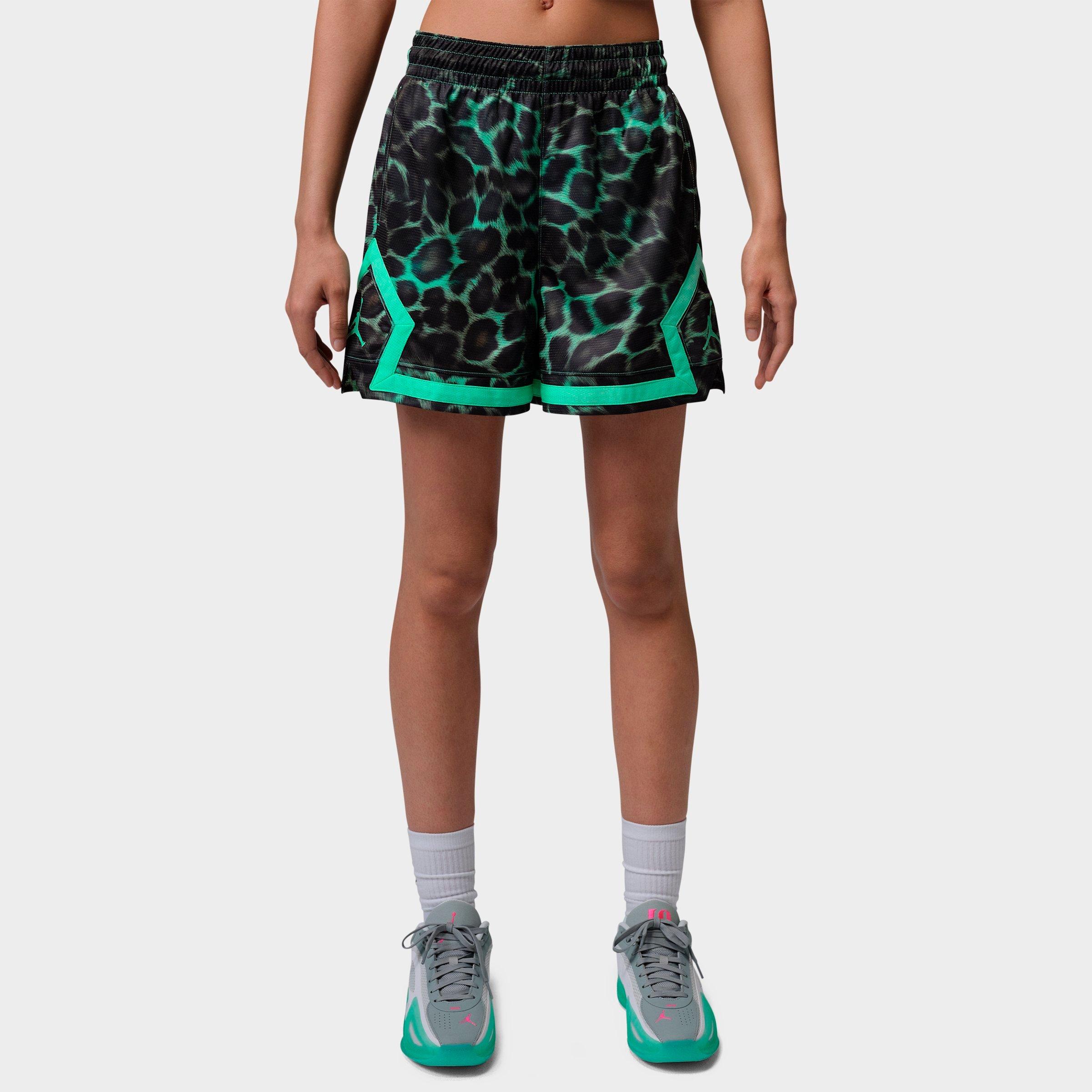 Jordan Women's Sport 4" Diamond Basketball Shorts in Green Glow/Green Glow Size: 2XL