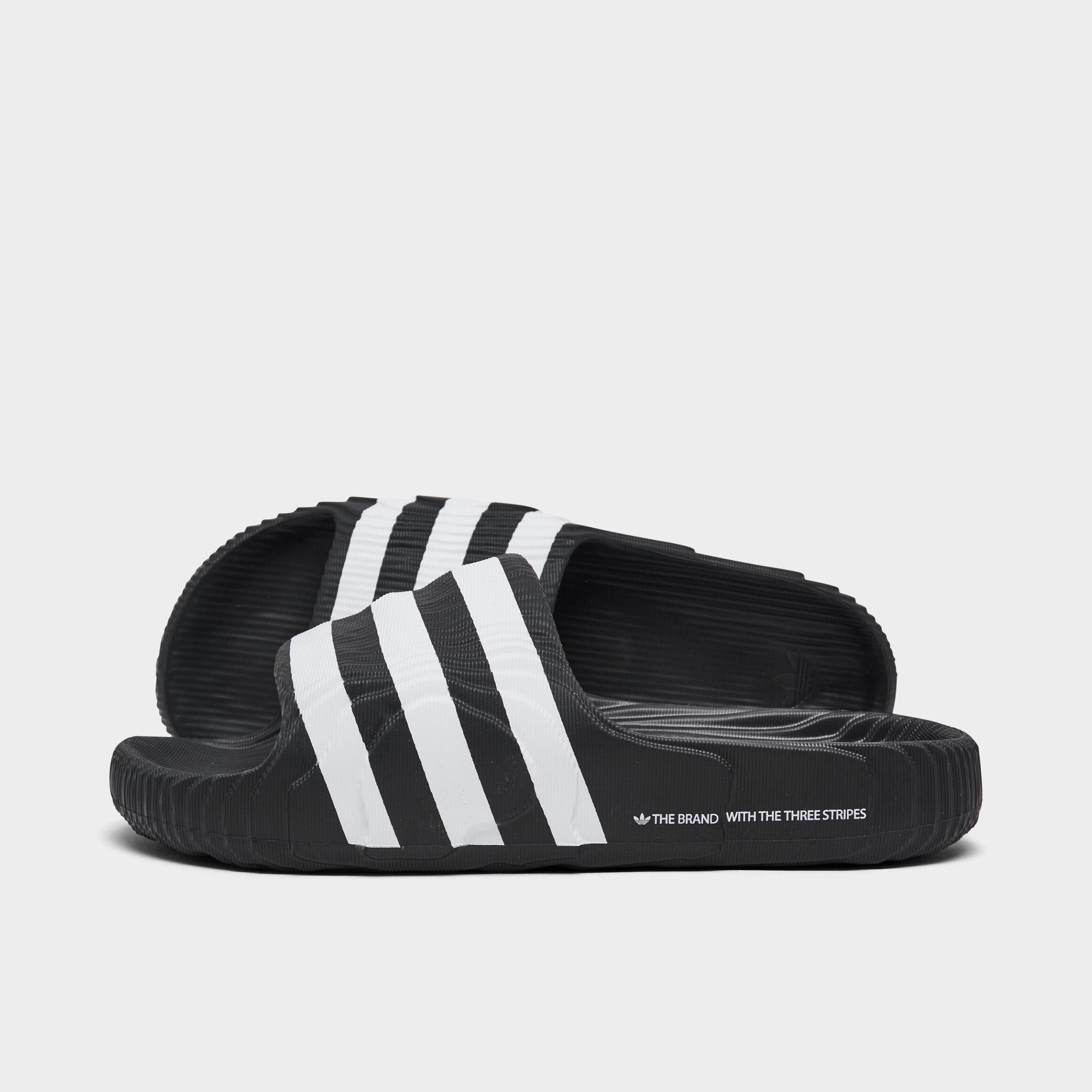 adidas Men's Originals adilette 22 Slide Sandals in Black/White Size: 7.0