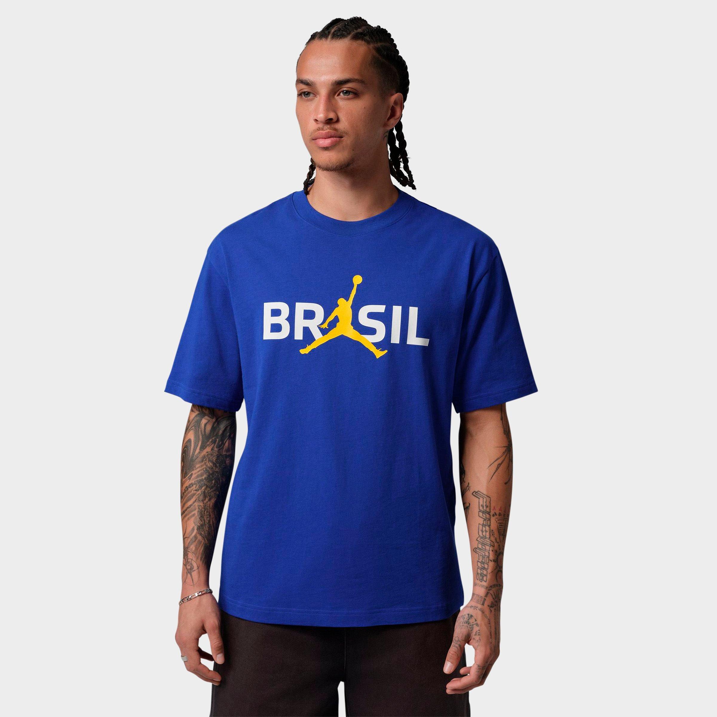 Jordan Men's 85 Brazil Logo T-Shirt in Old Royal Size: Small