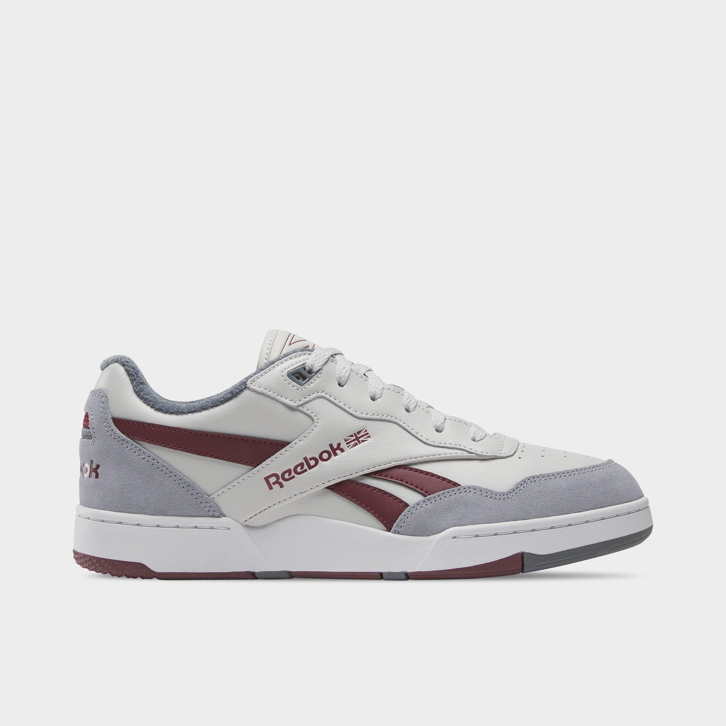 Reebok Bb 4000 Ii Leather Sneaker In Steely Fog/cold Grey/classic Maroon