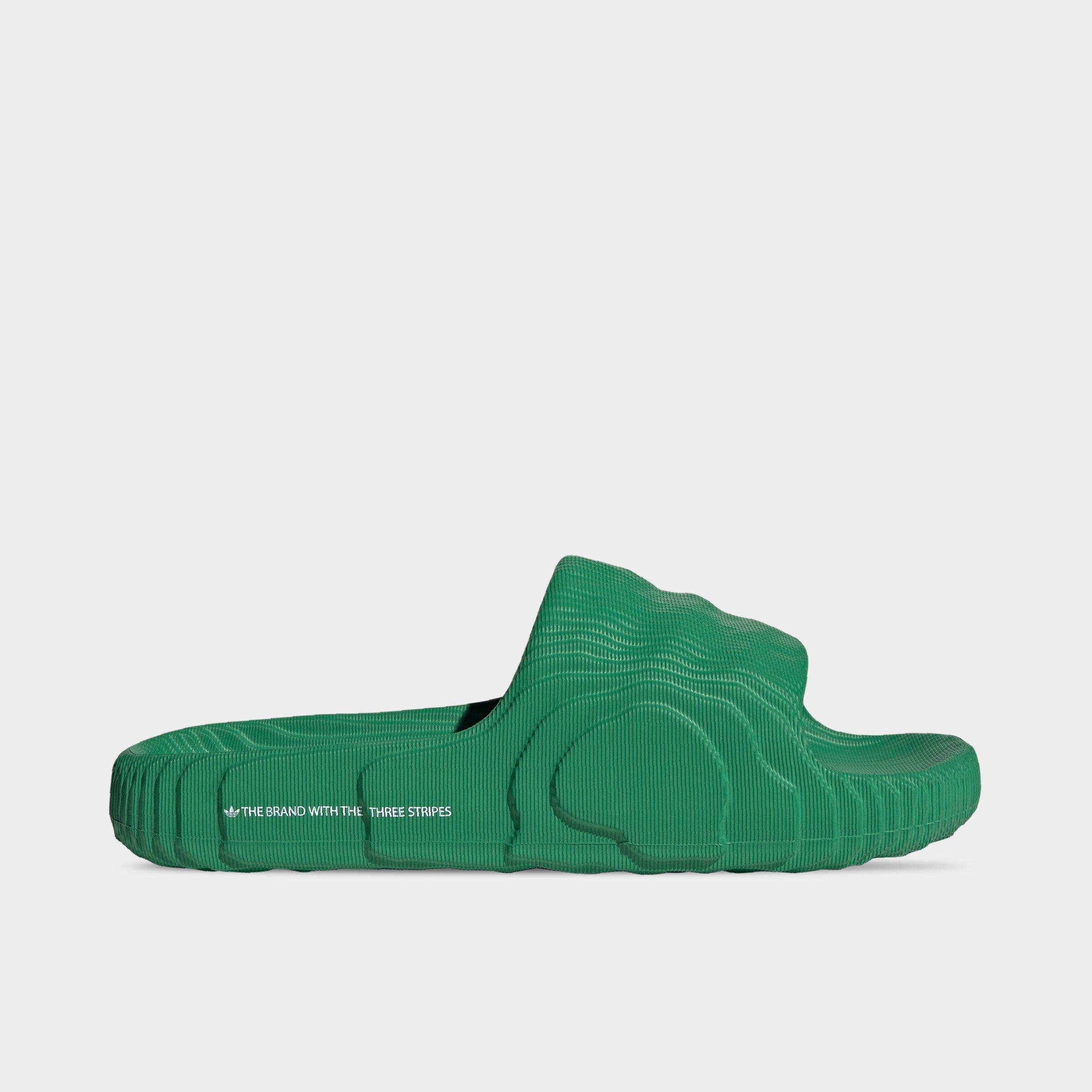 Adidas Originals Adilette 22 Slide Sandals In Green/white/green