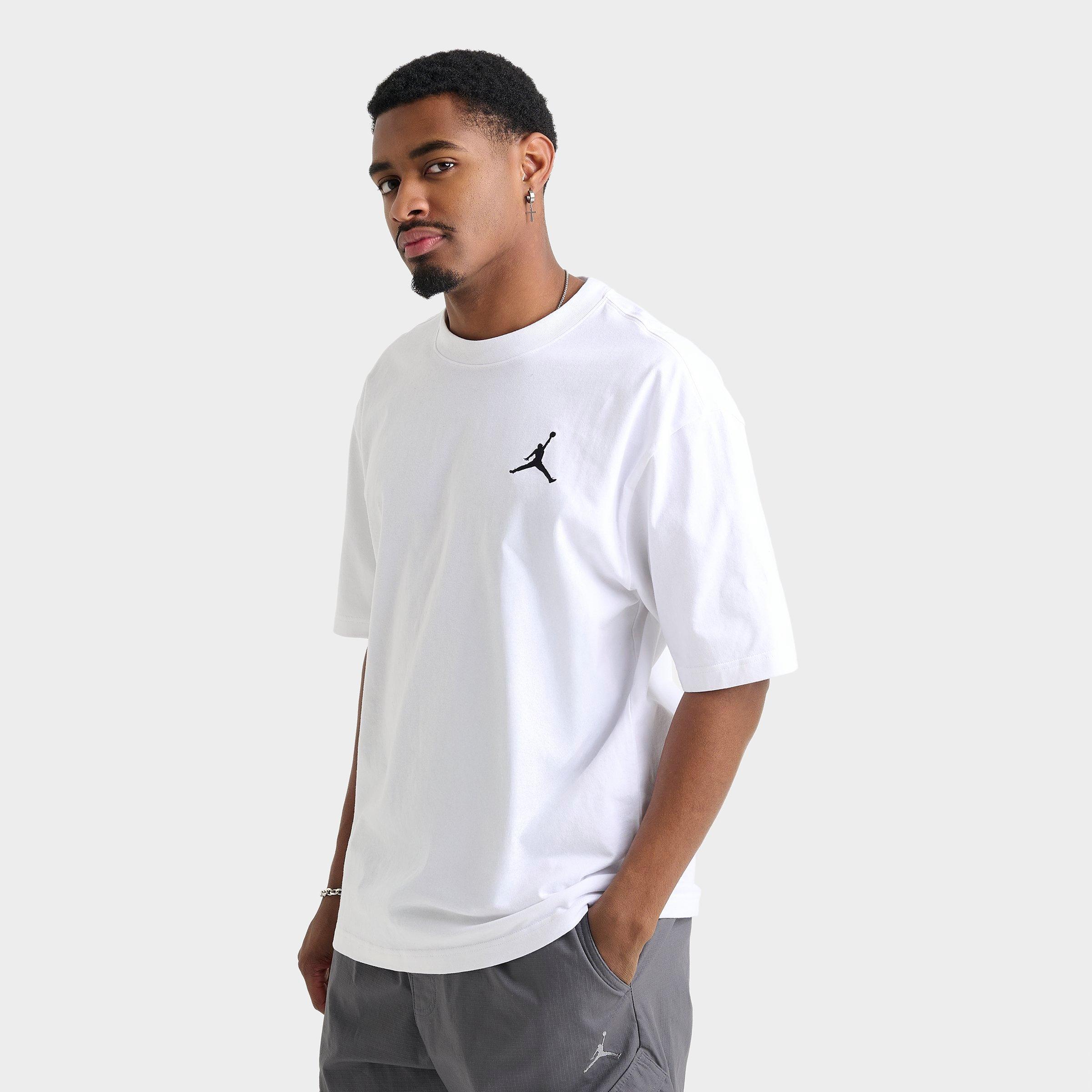 Jordan Men's Embroidered Jumpman T-Shirt in White/Black Size: Small