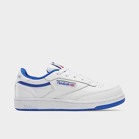 Reebok Girls' Little Kids' Club C Casual Shoes In White/vector Blue/vector Red