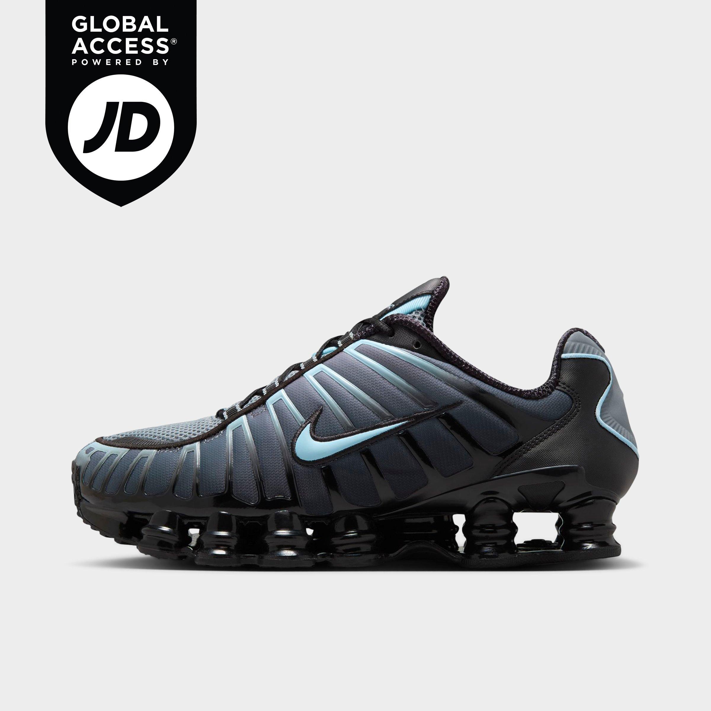 Nike Men's Shox TL Casual Shoes in Black/Cool Grey/Celestine Blue Size: 8.0