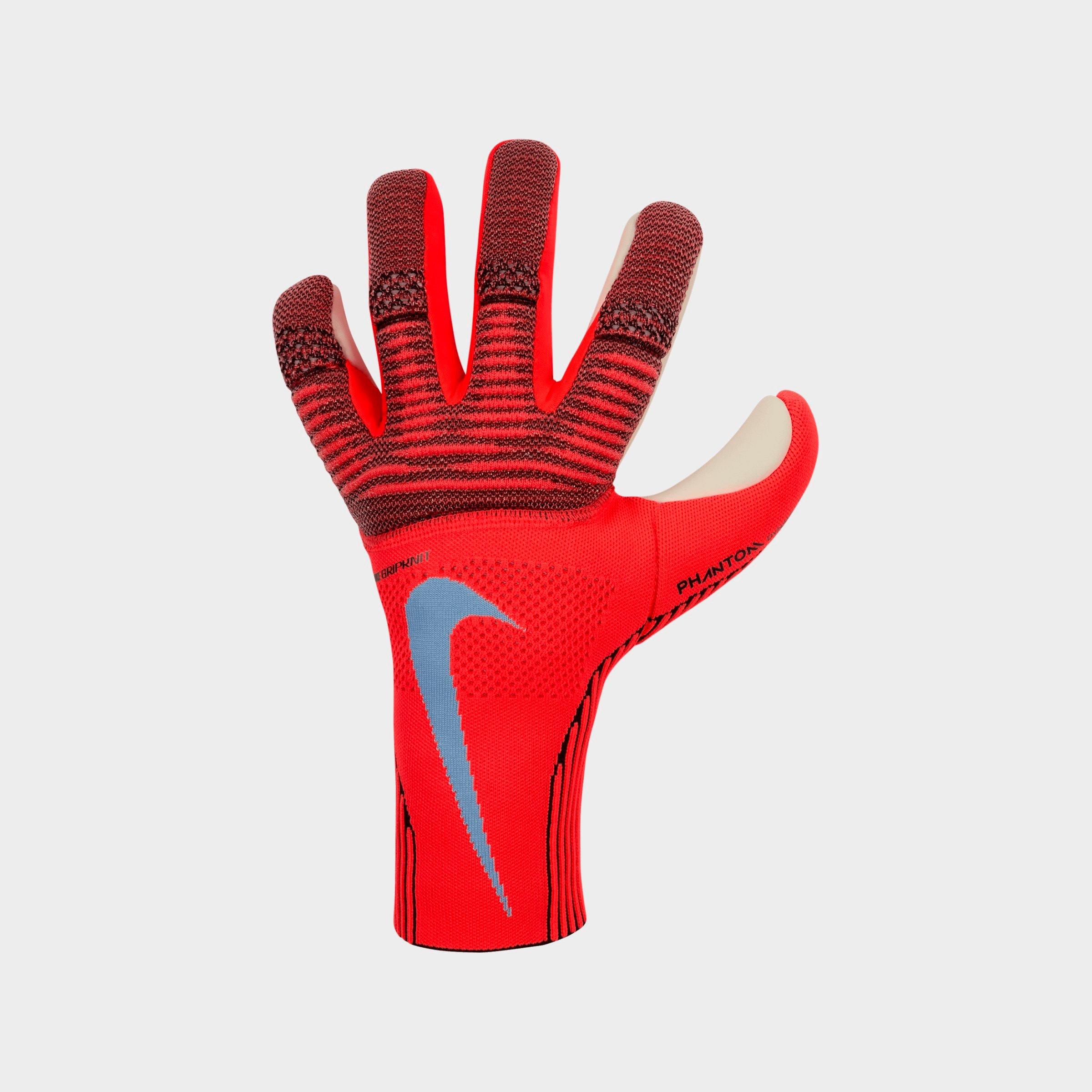 Nike Phantom Dynamic Fit Goalkeeper Soccer Gloves in Bright Crimson/Royal Tint Size: 6.0