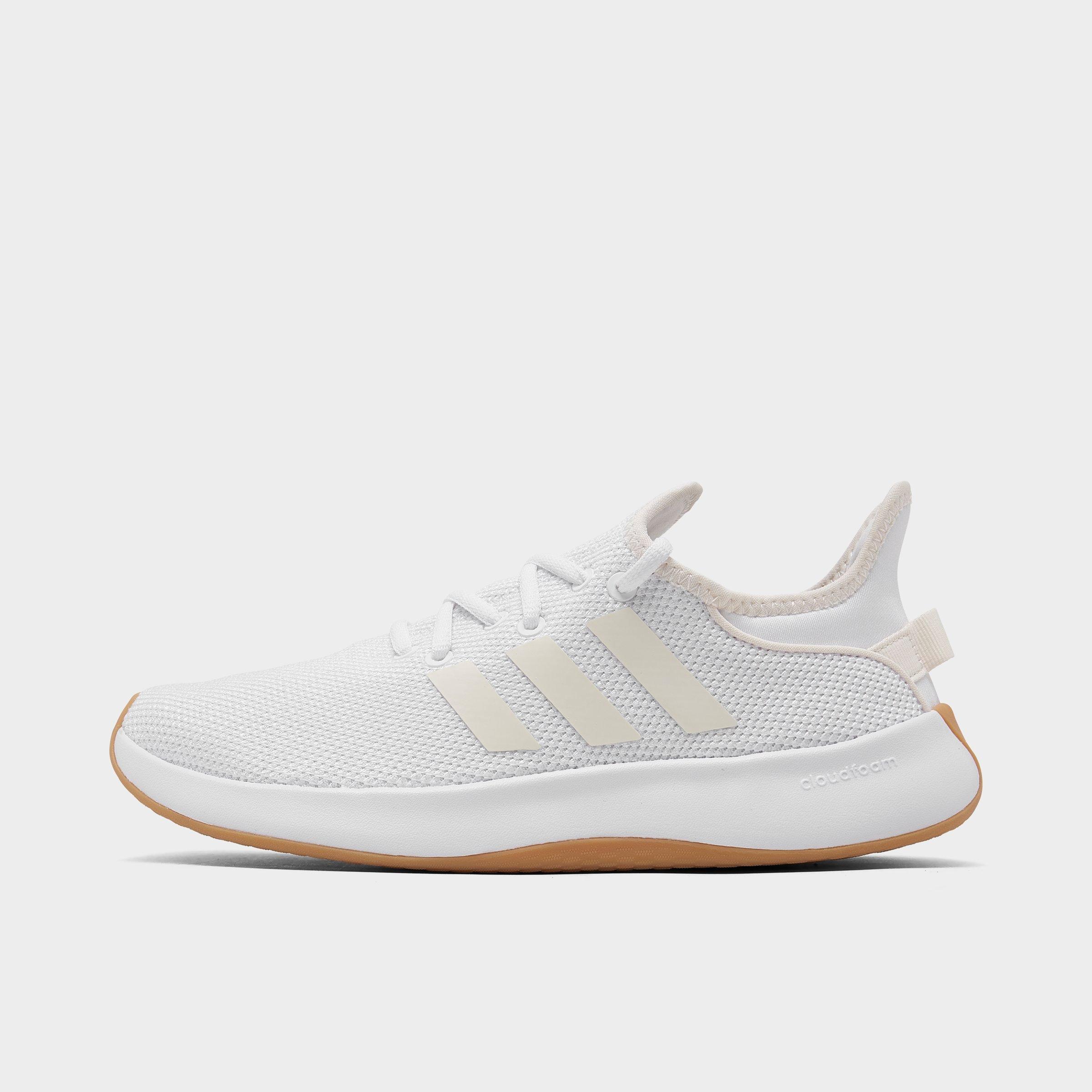 Adidas Originals Women's Cloudfoam Pure Spw Casual Sneakers From Finish Line In White/chalk White/zero Metallic