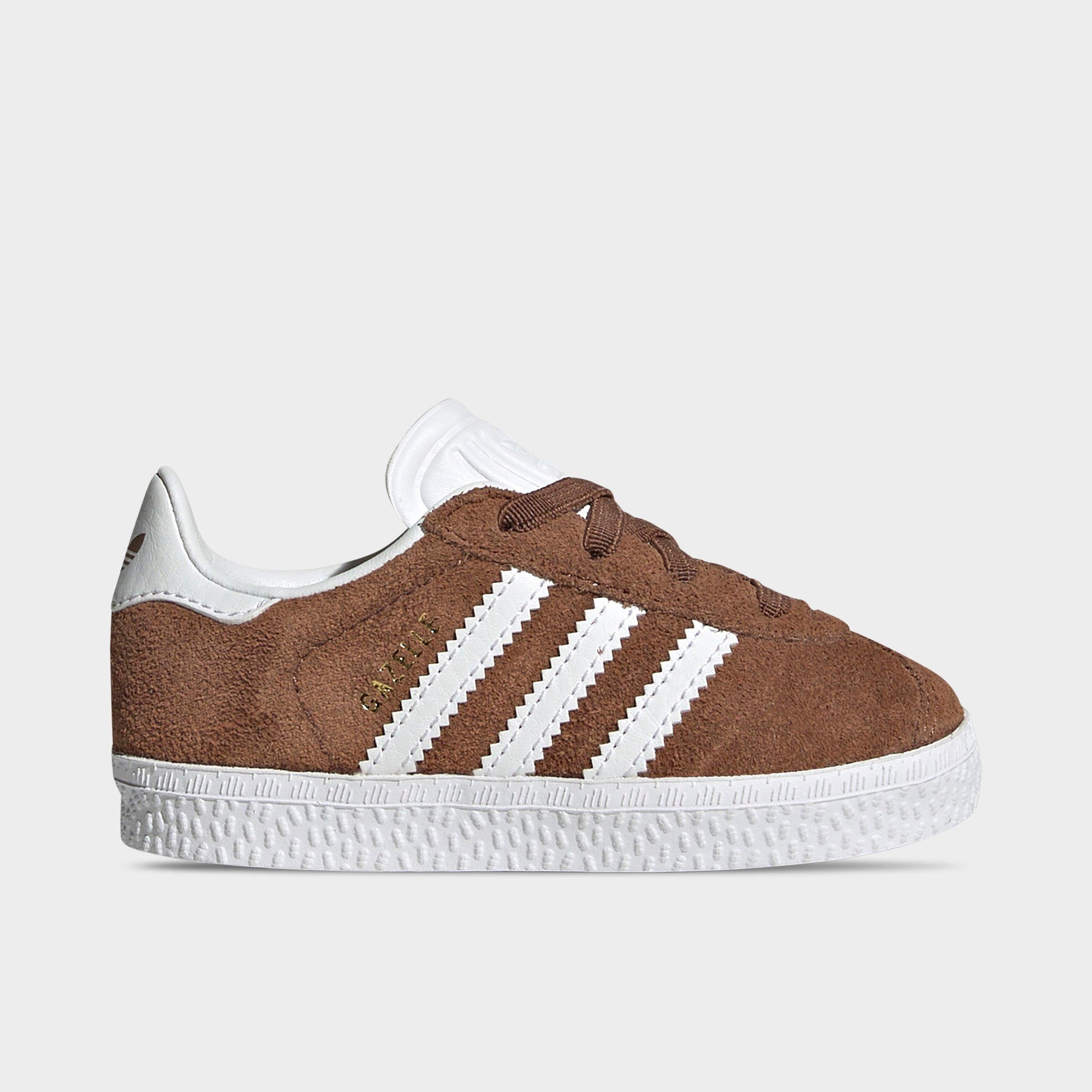 Adidas Originals Adidas Kids' Toddler Originals Gazelle Stretch Lace Casual Shoes In Preloved Brown/white/gold Metallic