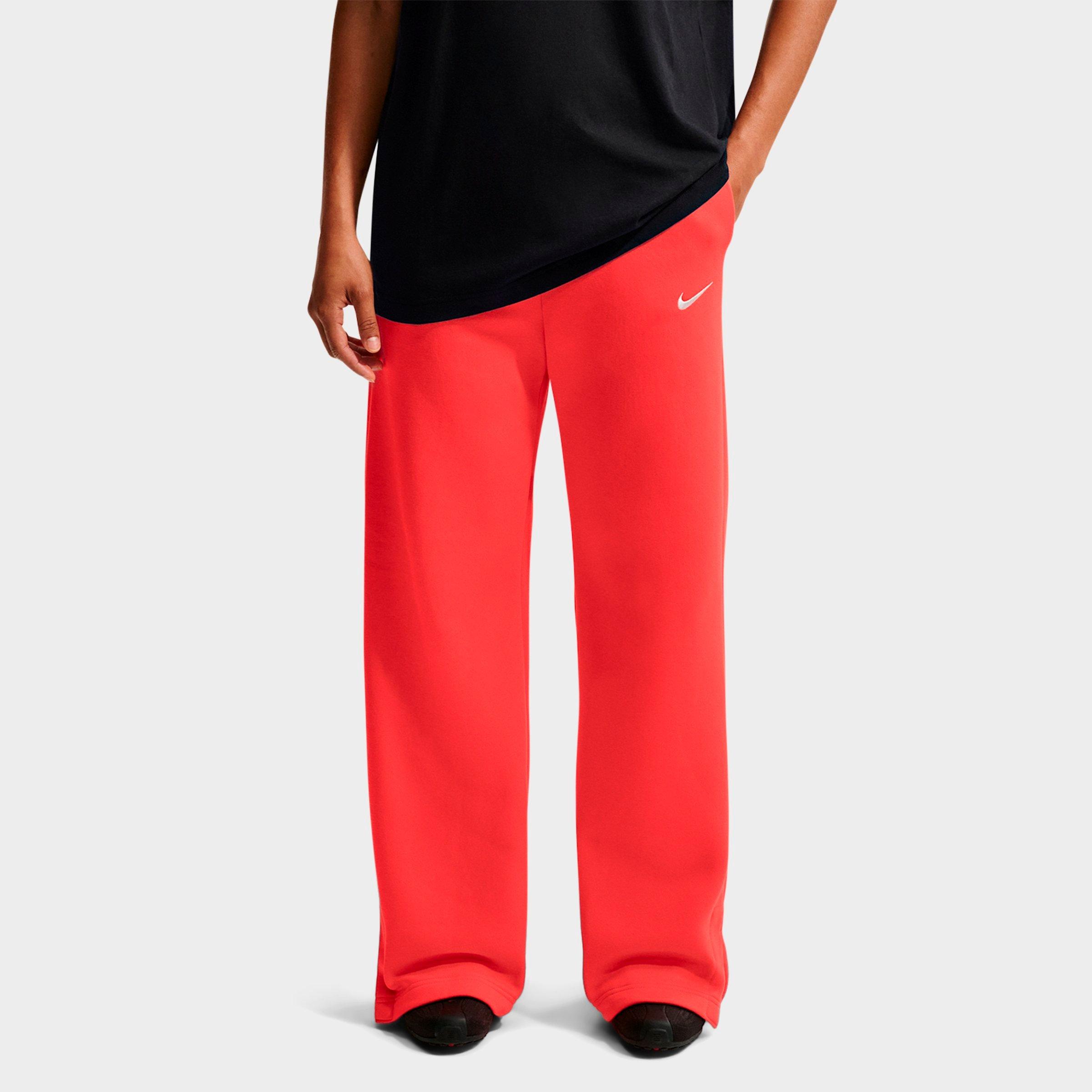 Nike Women's Sportswear Phoenix Fleece Wide-Leg Sweatpants in Light Crimson/Sail Size: XS