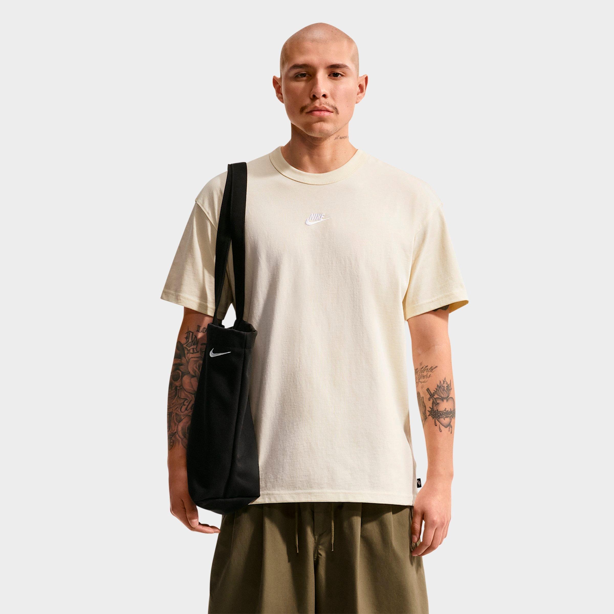 Nike Men's Sportswear Premium Essentials Futura T-Shirt in Coconut Milk Size: S Tall