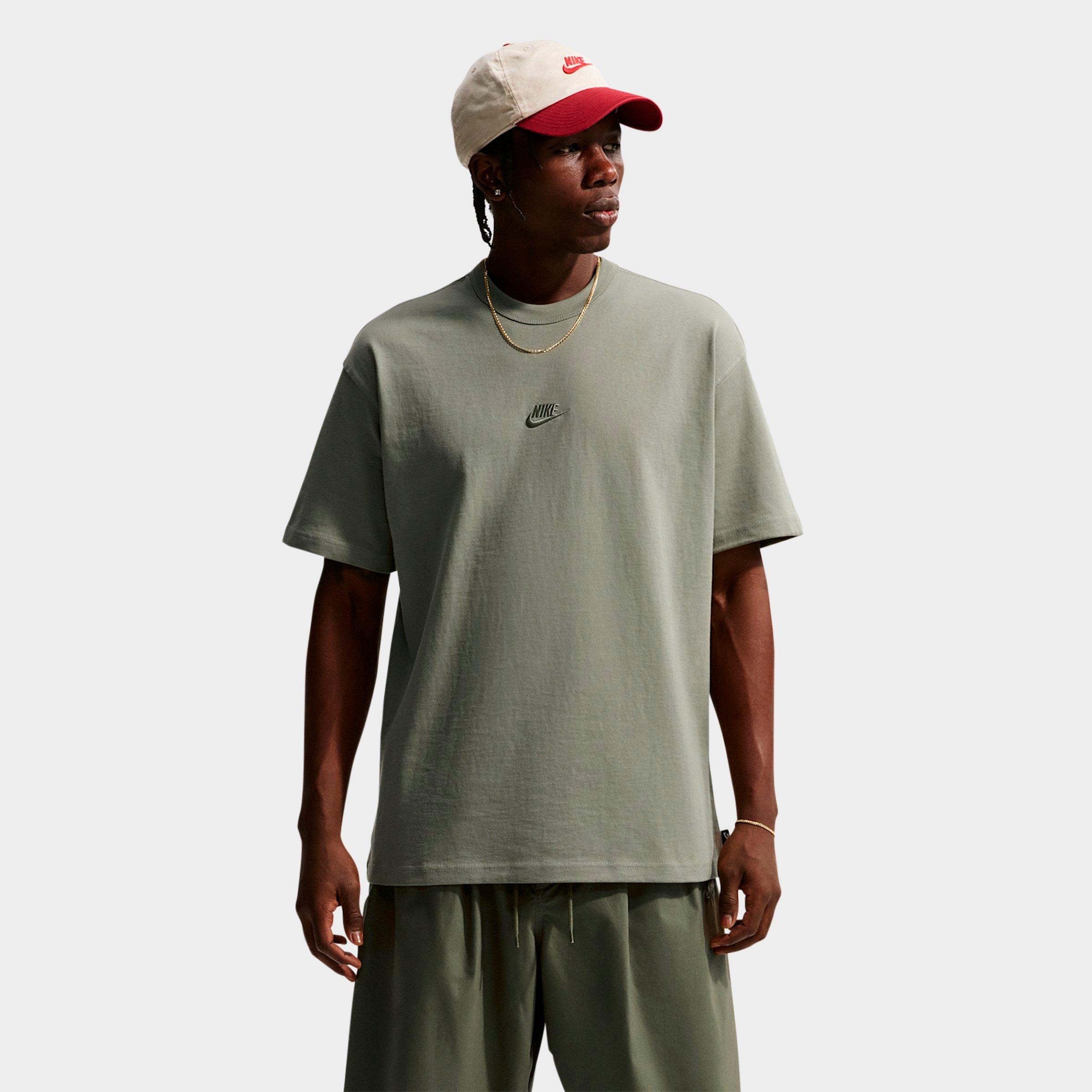Nike Men's Sportswear Premium Essentials Futura T-Shirt in Silver Sage Size: M Tall