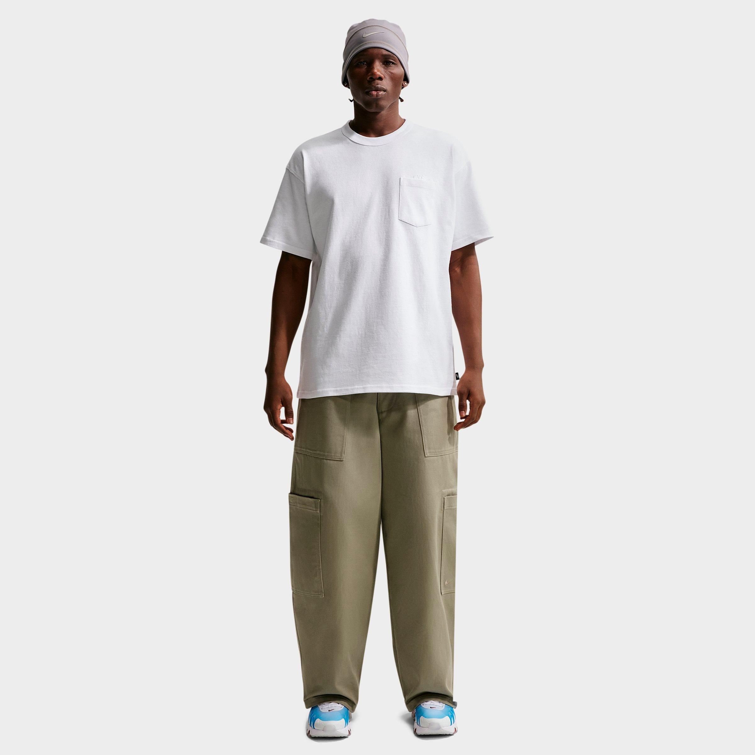Nike Men's Sportswear Premium Essentials Futura Pocket T-Shirt in White Size: Large