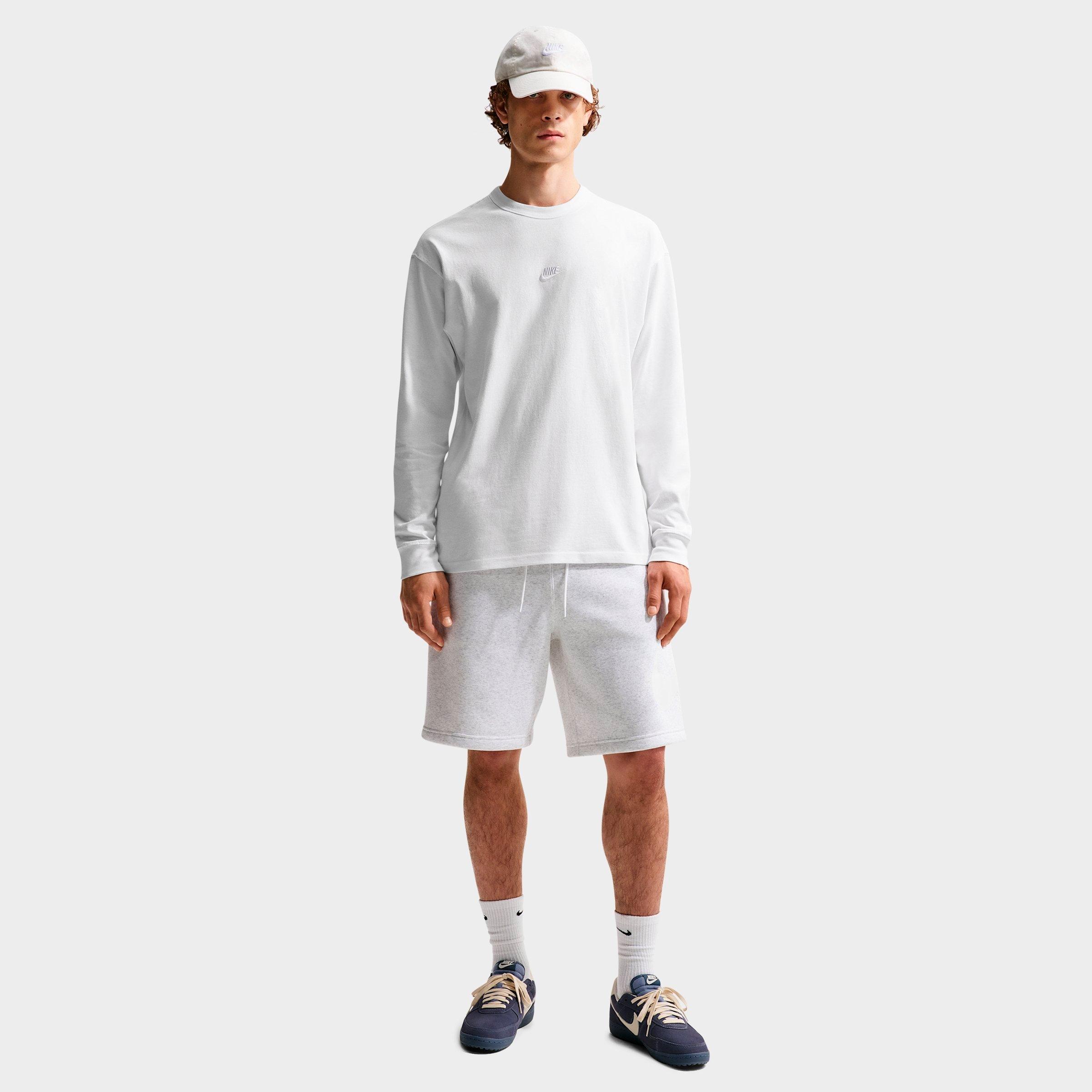 Nike Men's Sportswear Premium Essentials Futura Long-Sleeve T-Shirt in White Size: Large