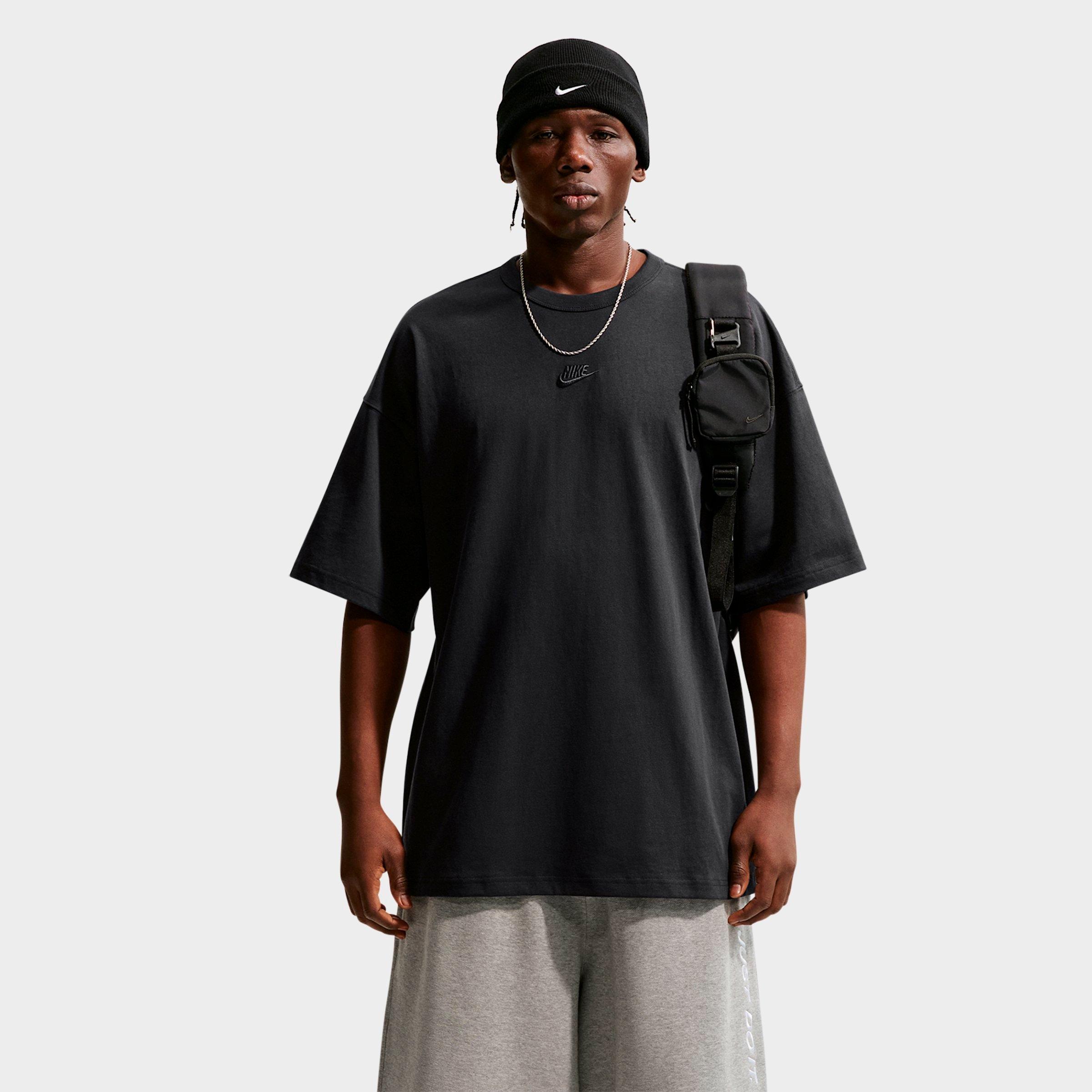 Nike Men's Sportswear Premium Essentials Futura Oversized T-Shirt in Off Noir Size: M Tall