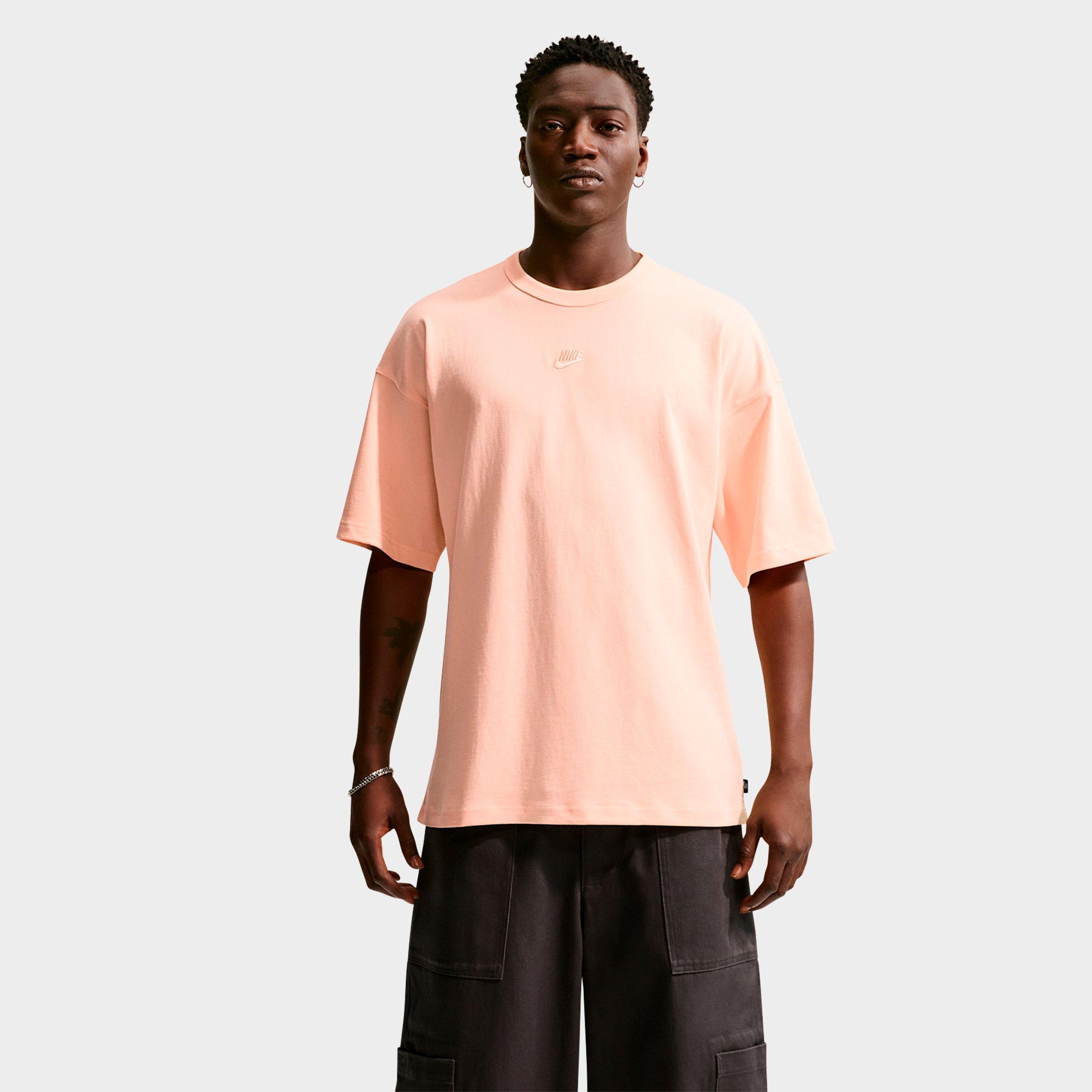 Nike Men's Sportswear Premium Essentials Futura Oversized T-Shirt in Ice Peach Size: M Tall