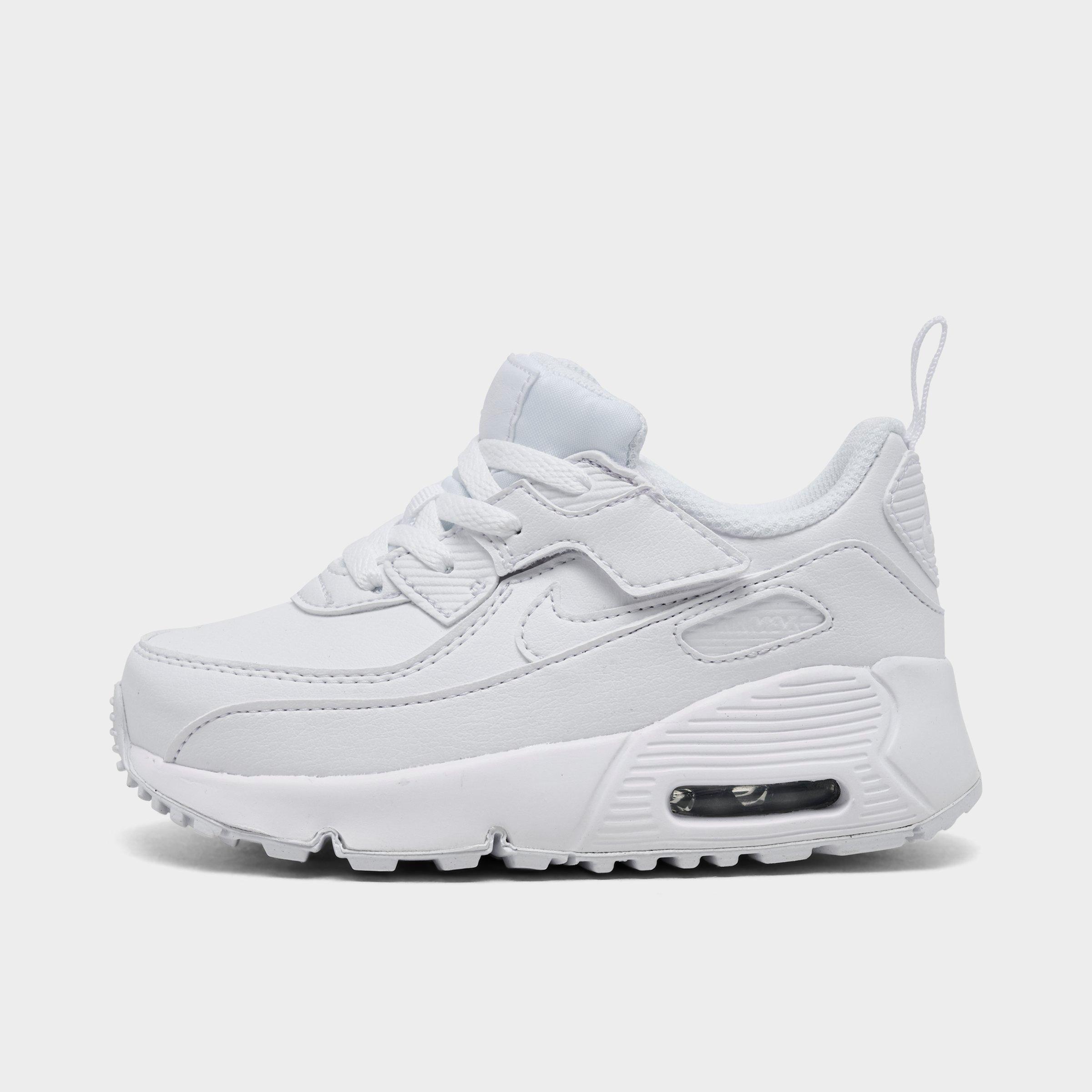 Nike Air Max 90 Easyon Baby/toddler Shoes In White/white/metallic Silver
